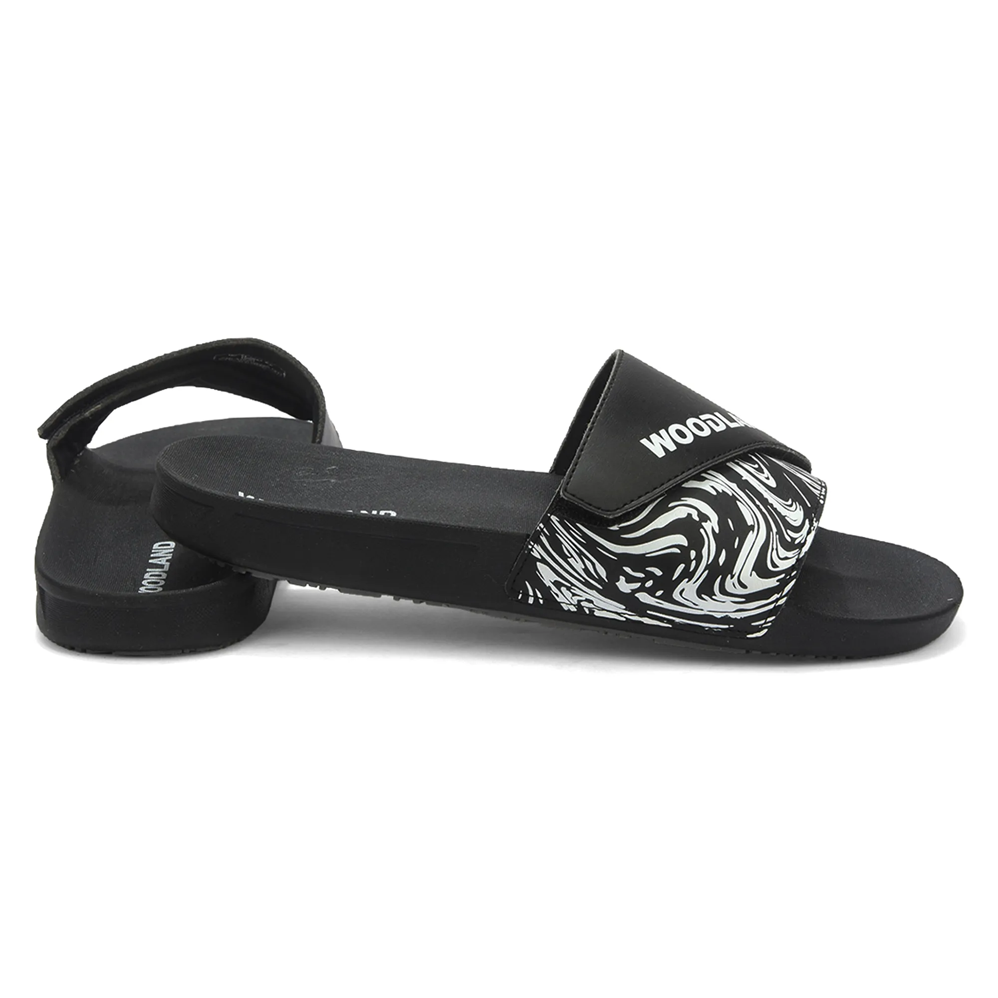 Woodland Men Black Slider Slippers - Thumbnail 8