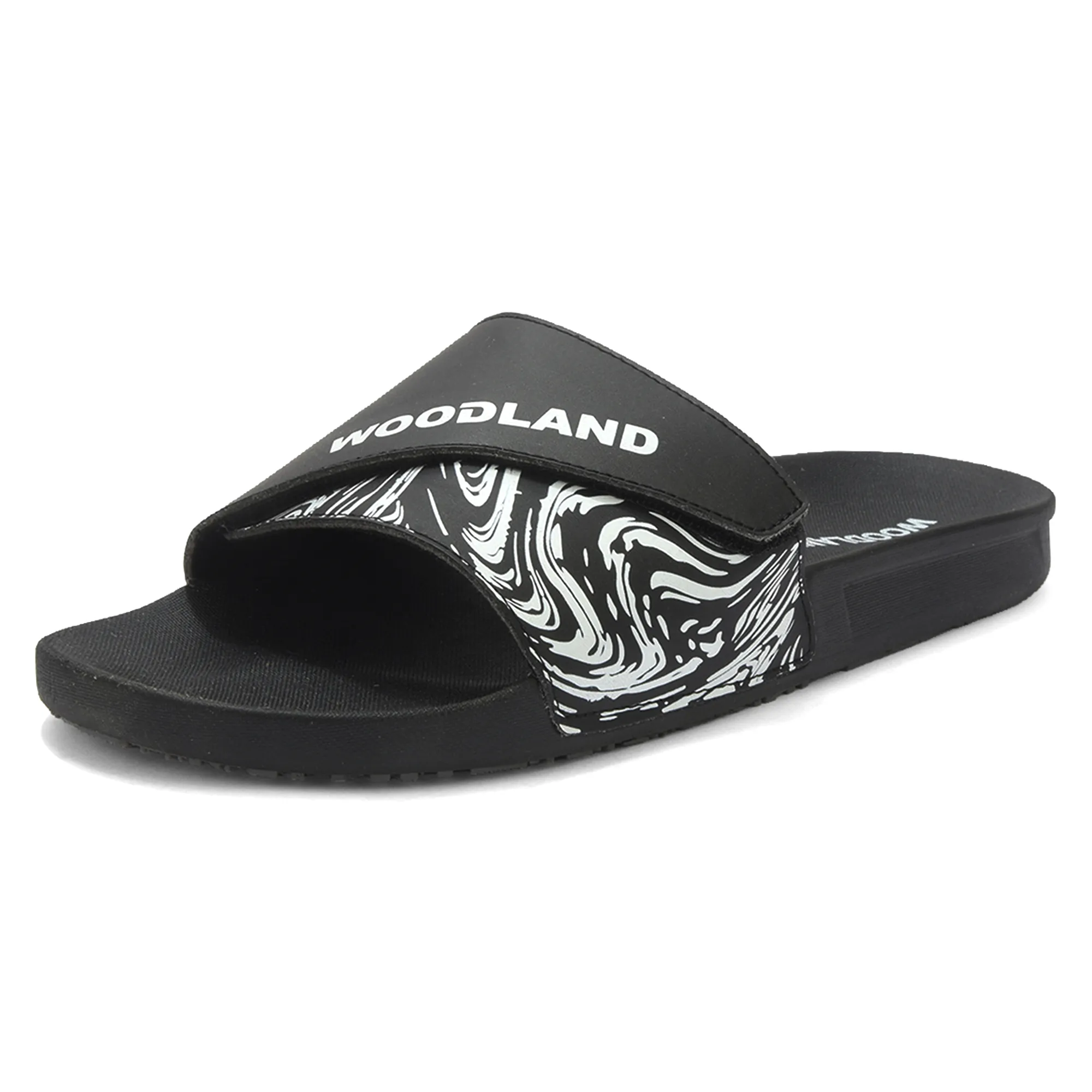 Woodland Men Black Slider Slippers - Thumbnail 9