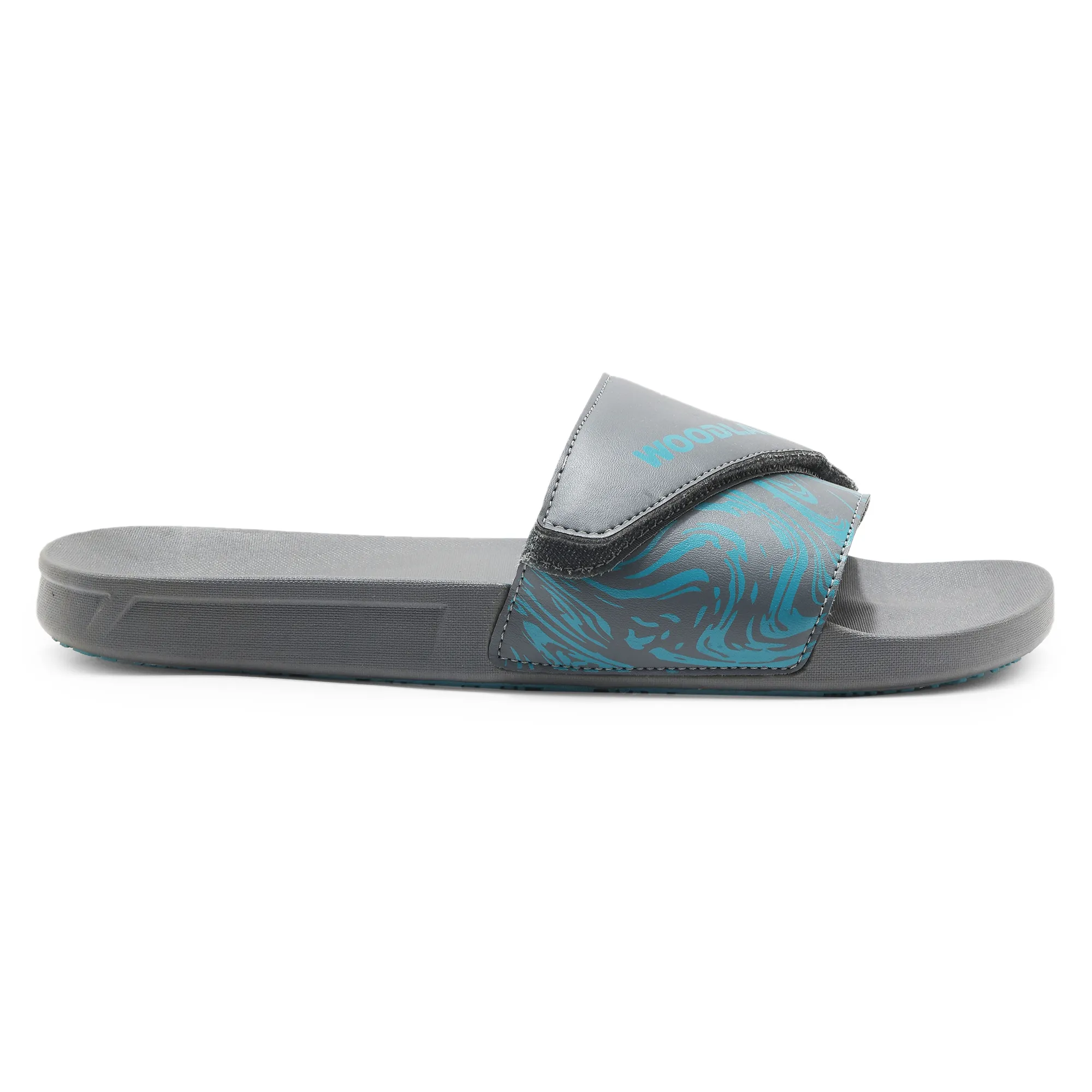 Woodland Men Dark Grey Slider Slippers - Image 1