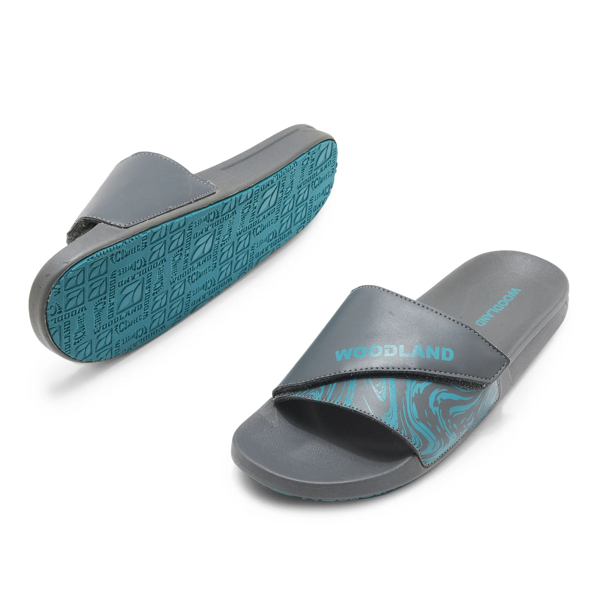 Woodland Men Dark Grey Slider Slippers - Thumbnail 5