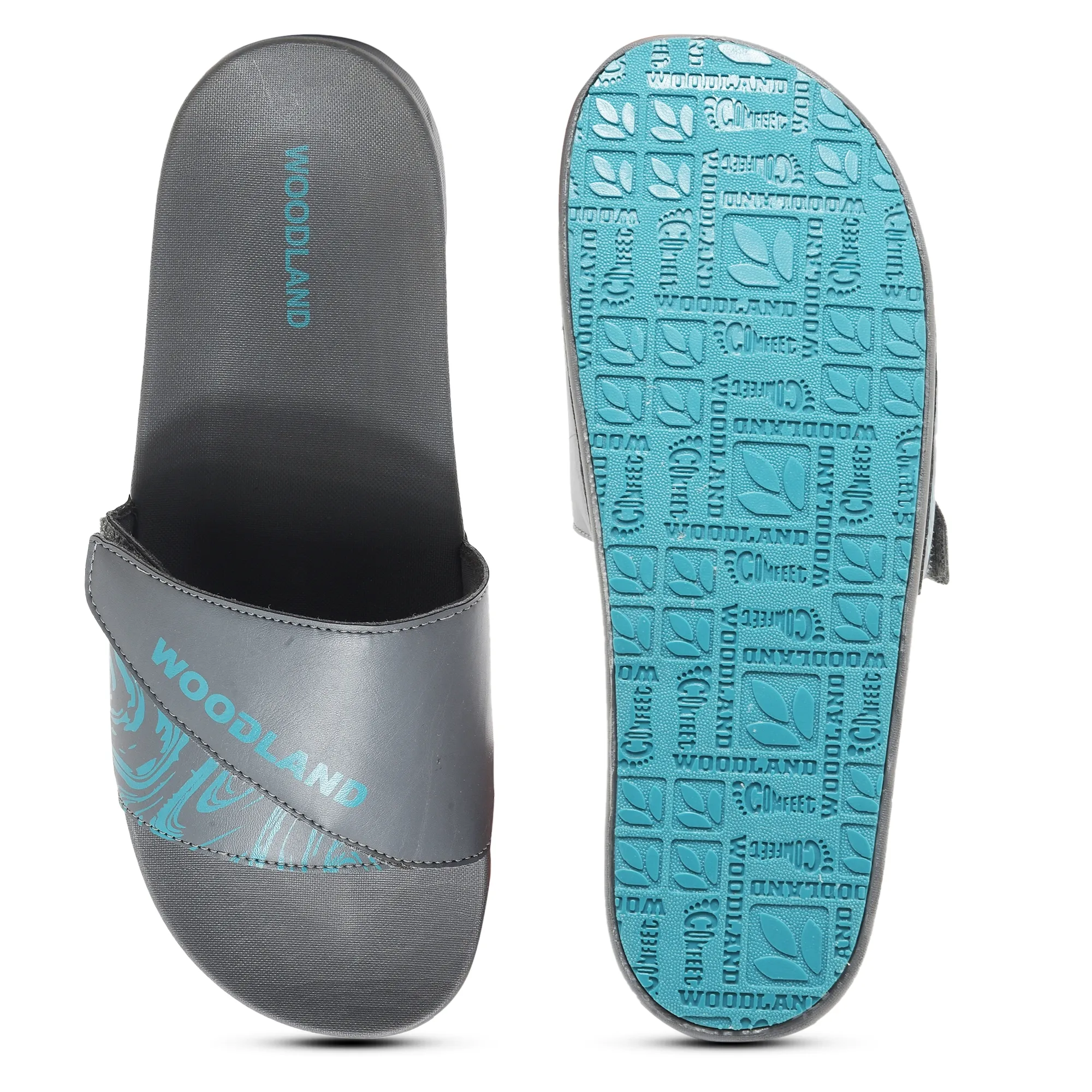 Woodland Men Dark Grey Slider Slippers - Thumbnail 8