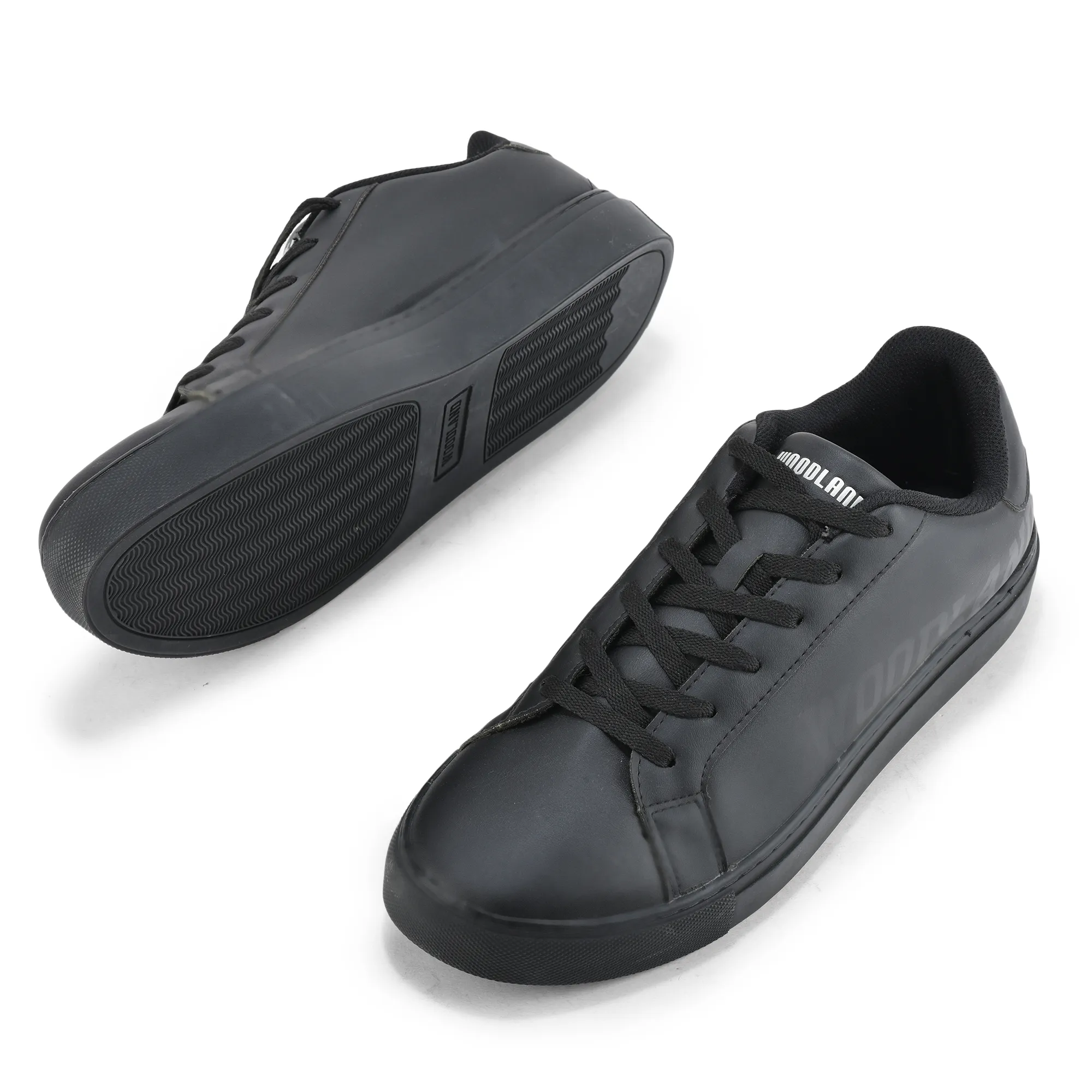 Men Lightweight Black Sports Sneakers - Thumbnail 6