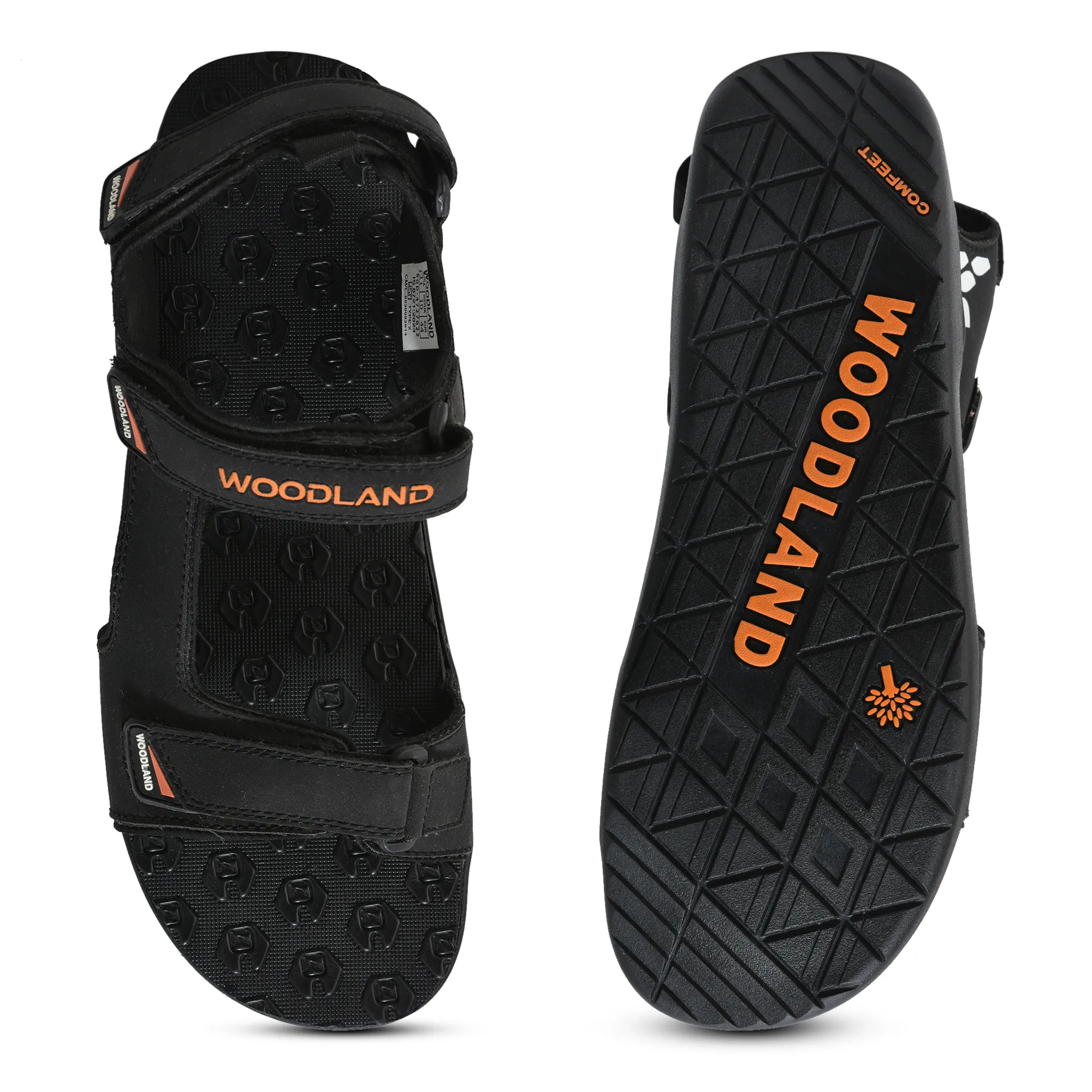 Black Sports Sandal for Men - Thumbnail 9