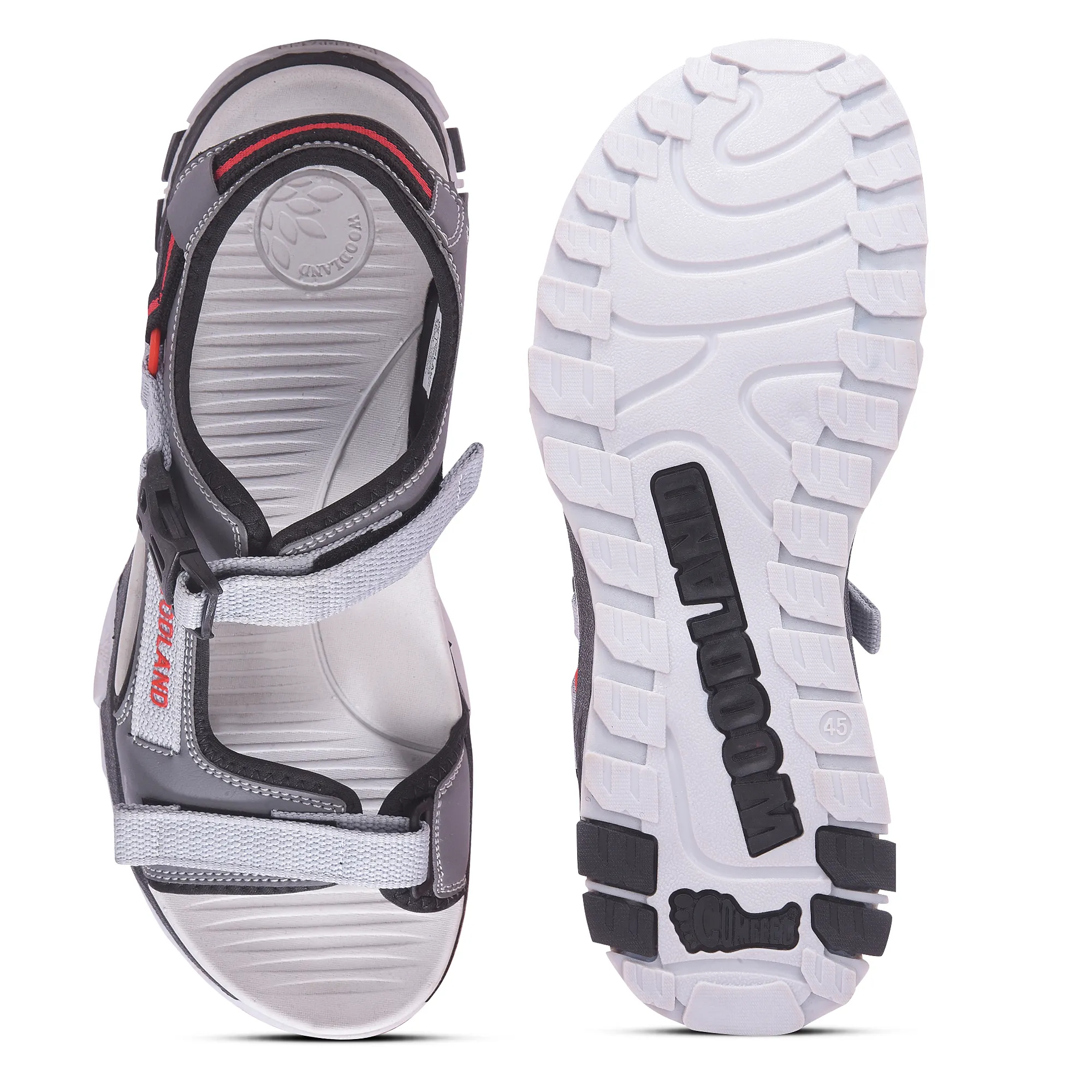 Woodland Men’S Grey Rugged Comfort Sports Sandals - Thumbnail 8