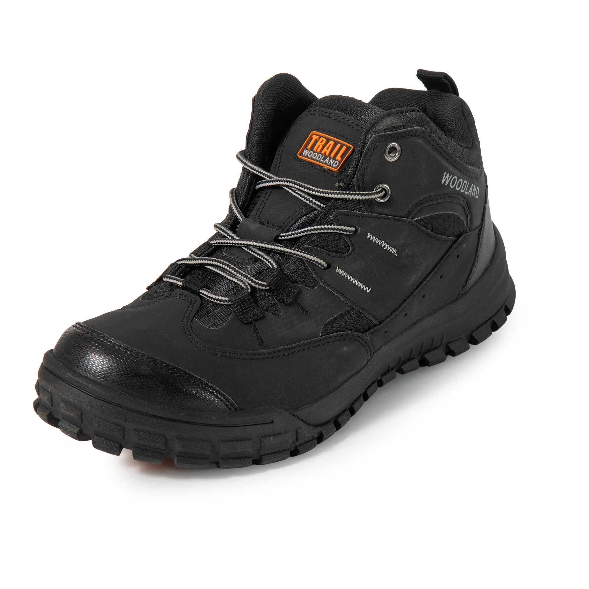 Woodland Men Black Outdoor Mid-Top Boots - Thumbnail 11