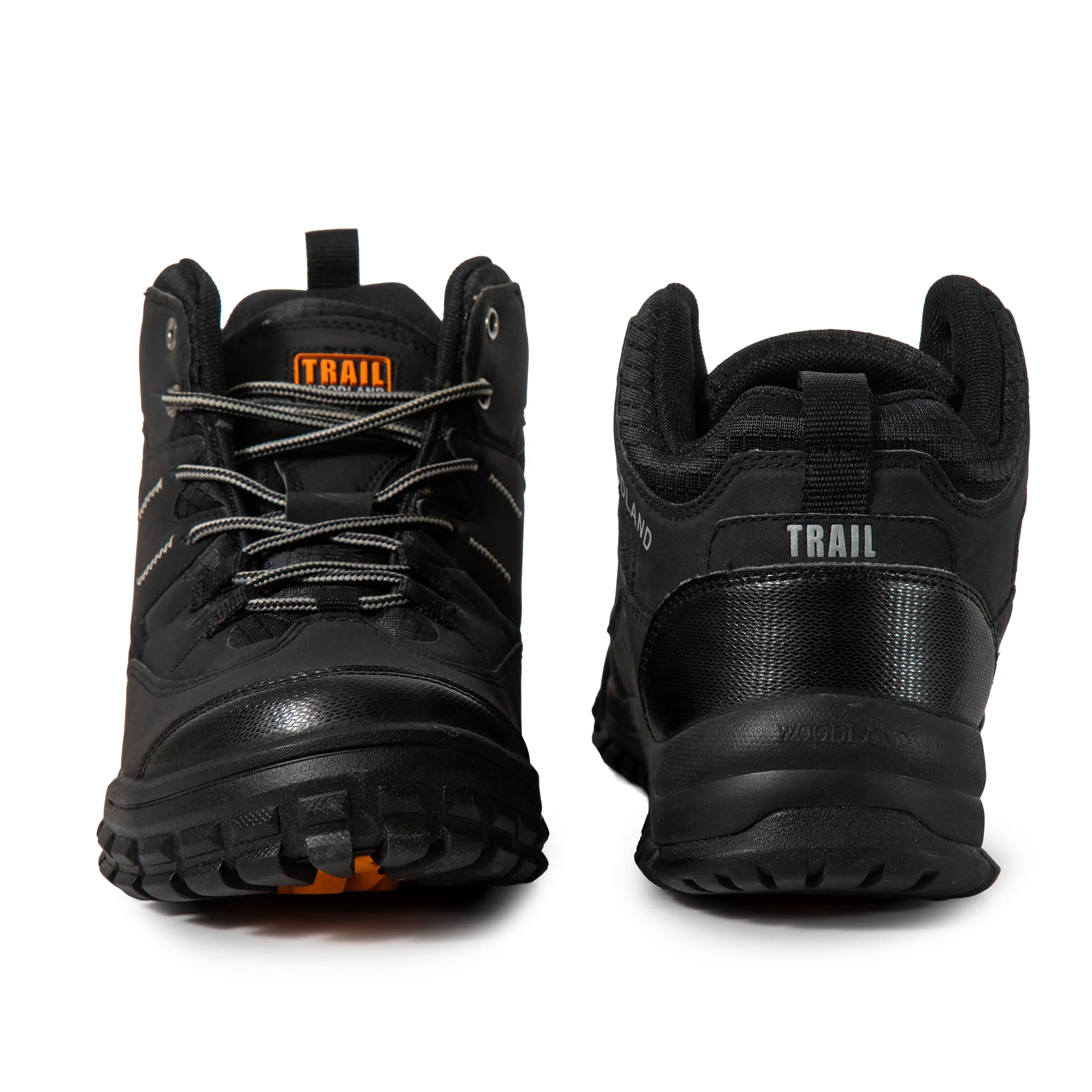 Woodland Men Black Outdoor Mid-Top Boots - Thumbnail 13