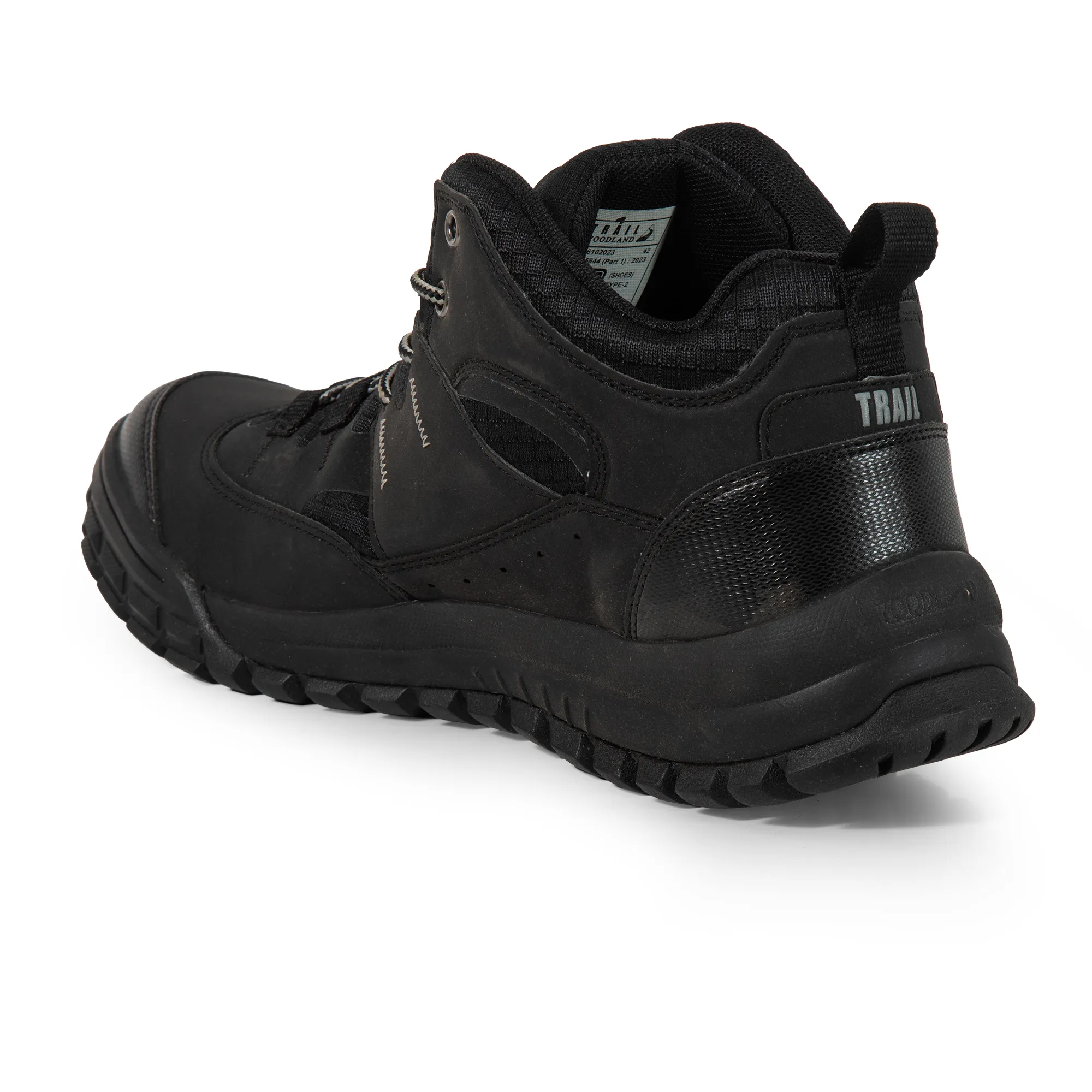 Woodland Men Black Outdoor Mid-Top Boots - Thumbnail 8