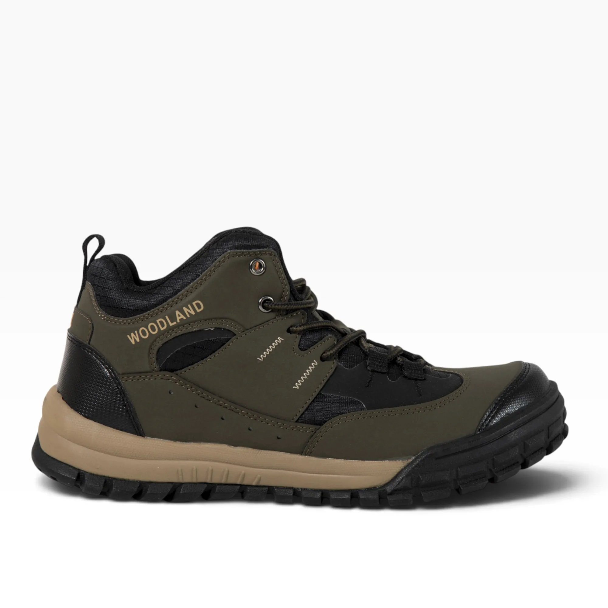 Woodland Men Olive Outdoor Mid-Top Boots - Thumbnail 2