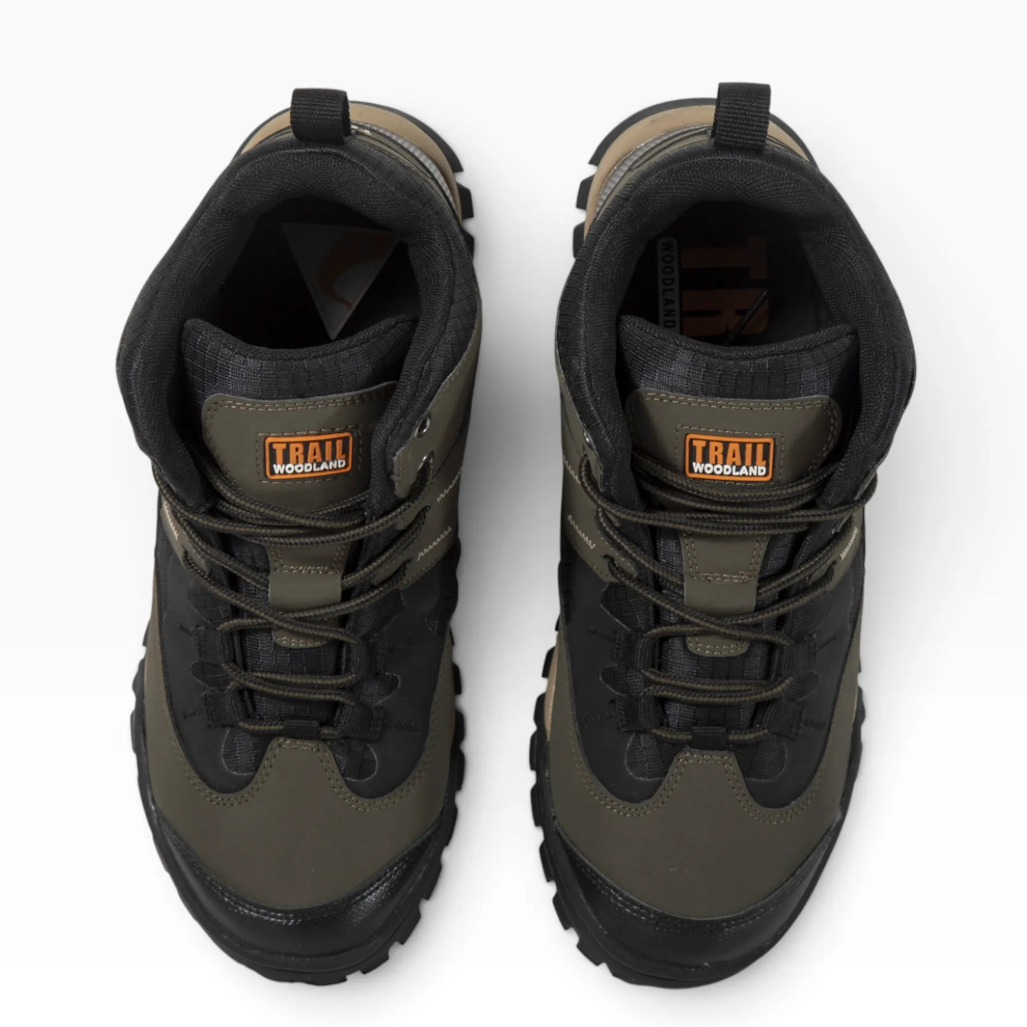 Woodland Men Olive Outdoor Mid-Top Boots - Thumbnail 11