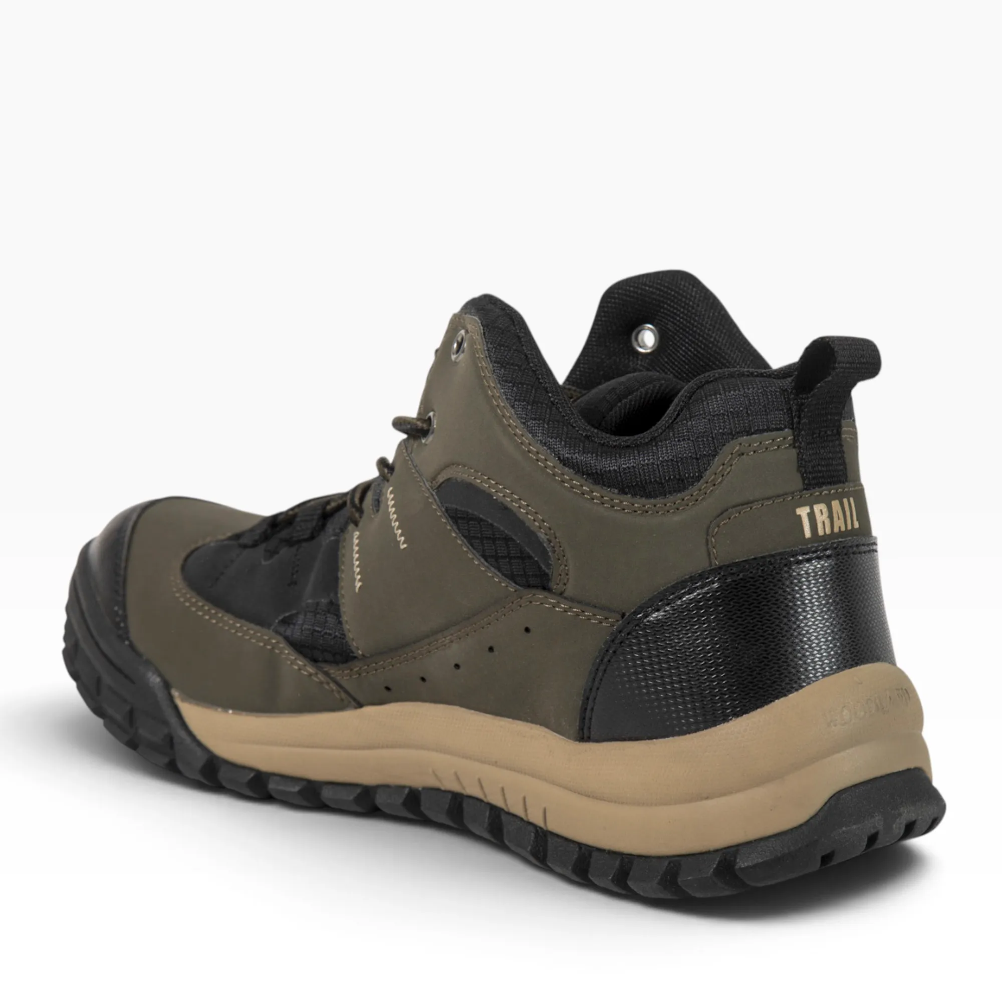 Woodland Men Olive Outdoor Mid-Top Boots - Thumbnail 13
