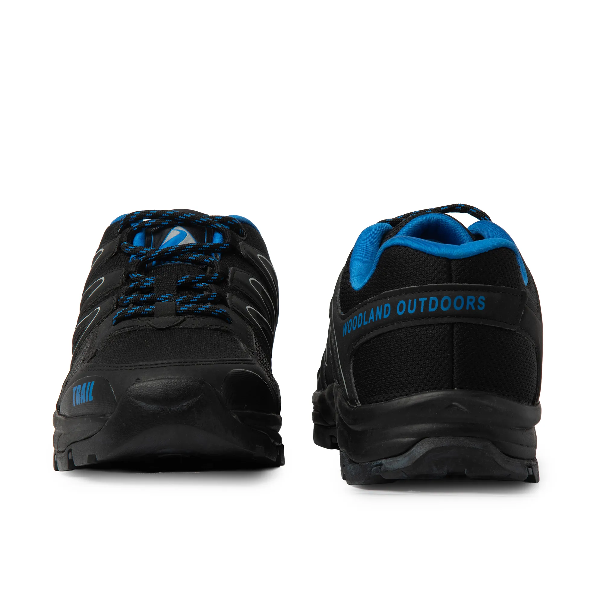 Woodland Men's Black Trail Hike Shoes - Thumbnail 7