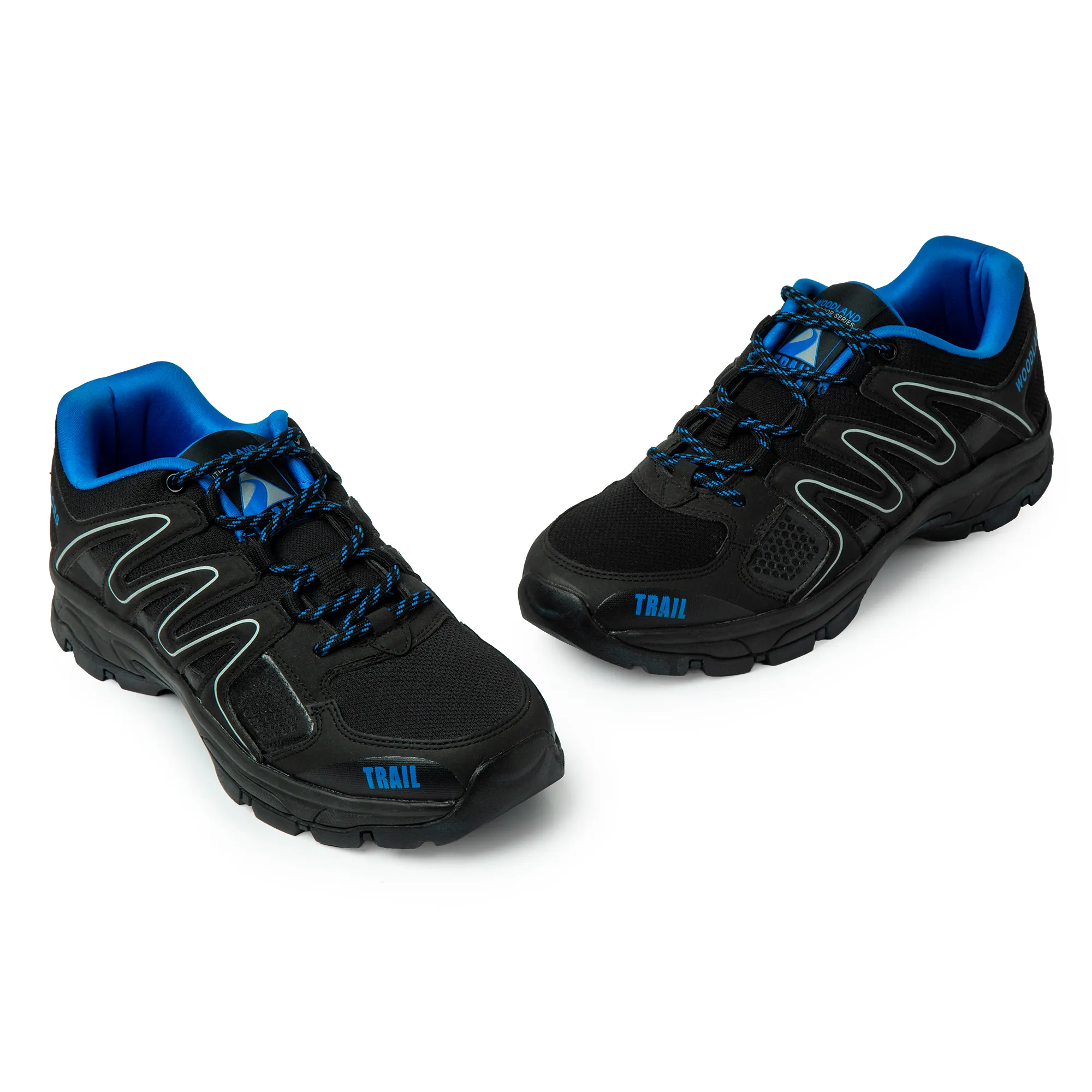 Woodland Men's Black Trail Hike Shoes - Thumbnail 8