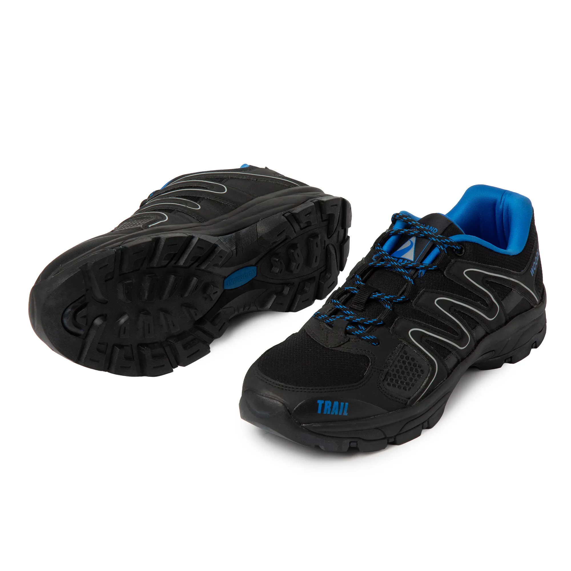 Woodland Men's Black Trail Hike Shoes - Thumbnail 12