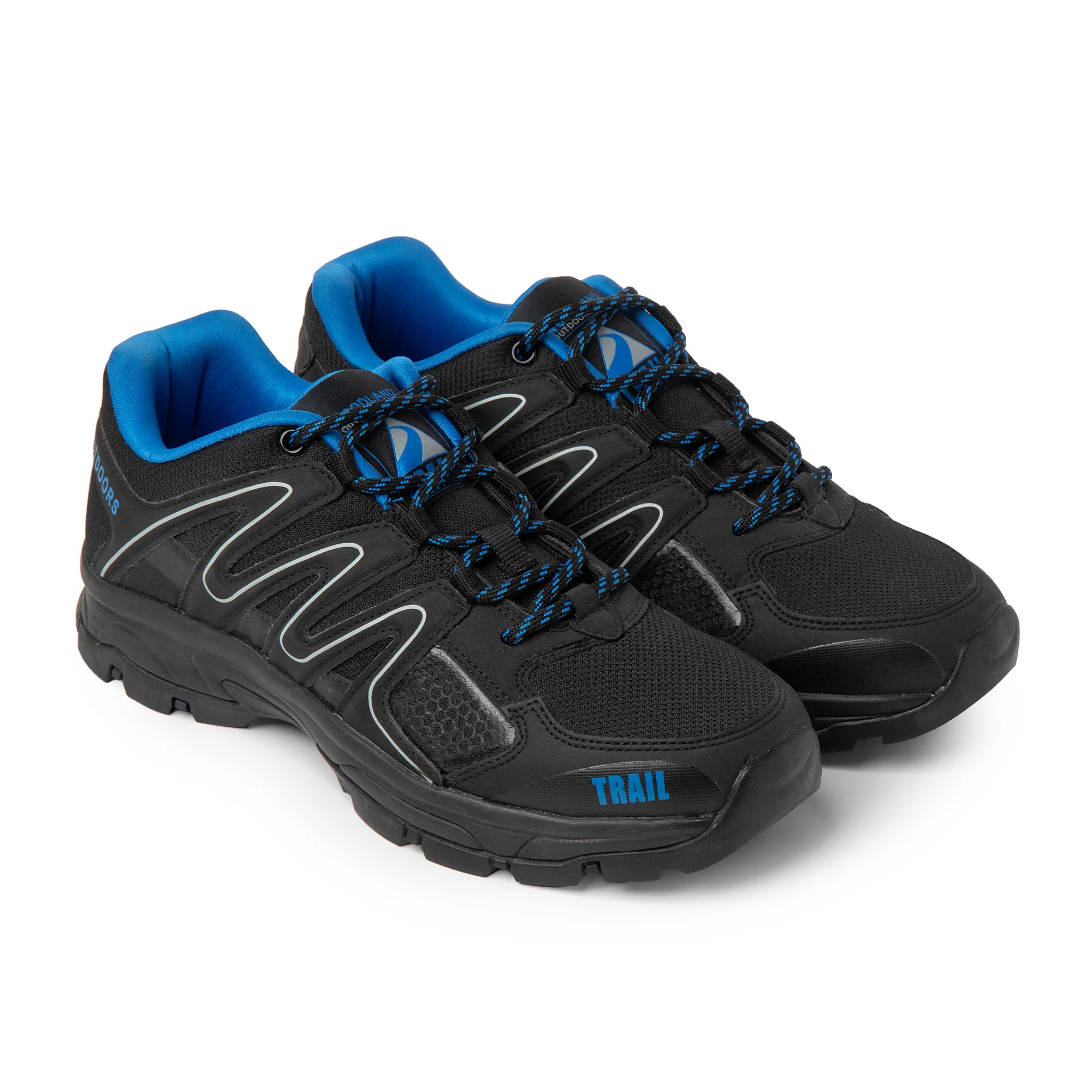 Woodland Men's Black Trail Hike Shoes - Thumbnail 14
