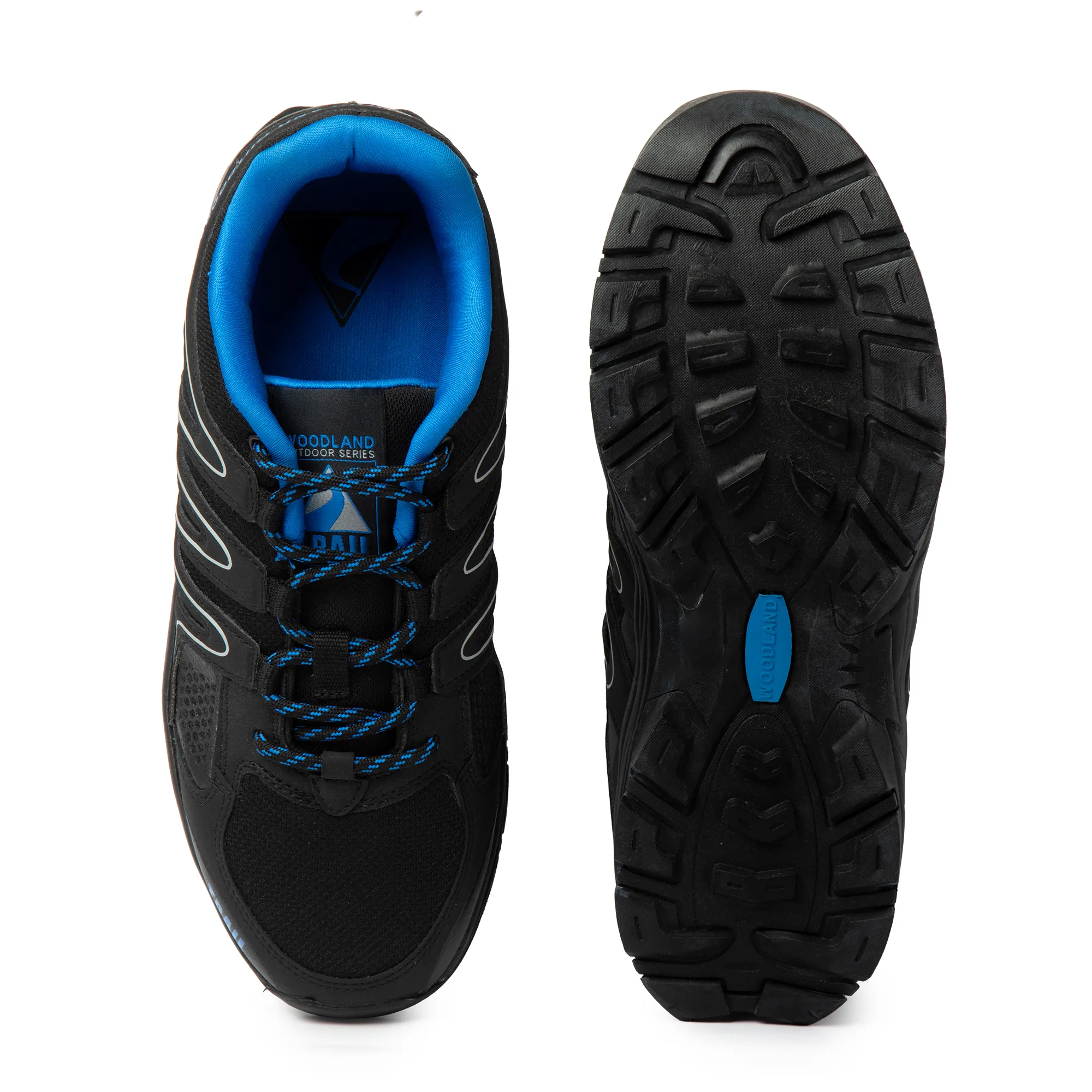 Woodland Men's Black Trail Hike Shoes - Thumbnail 15