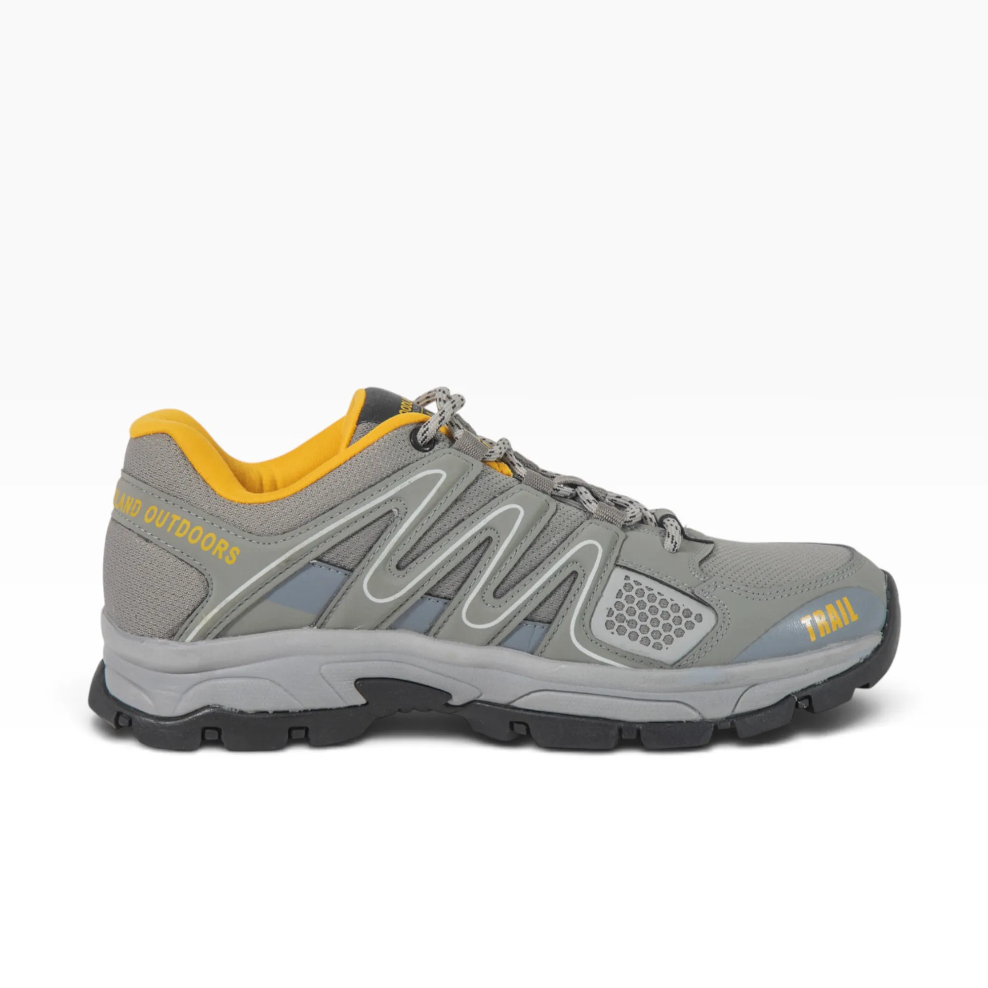 Woodland Men's Grey Trail Hike Shoes - Thumbnail 2