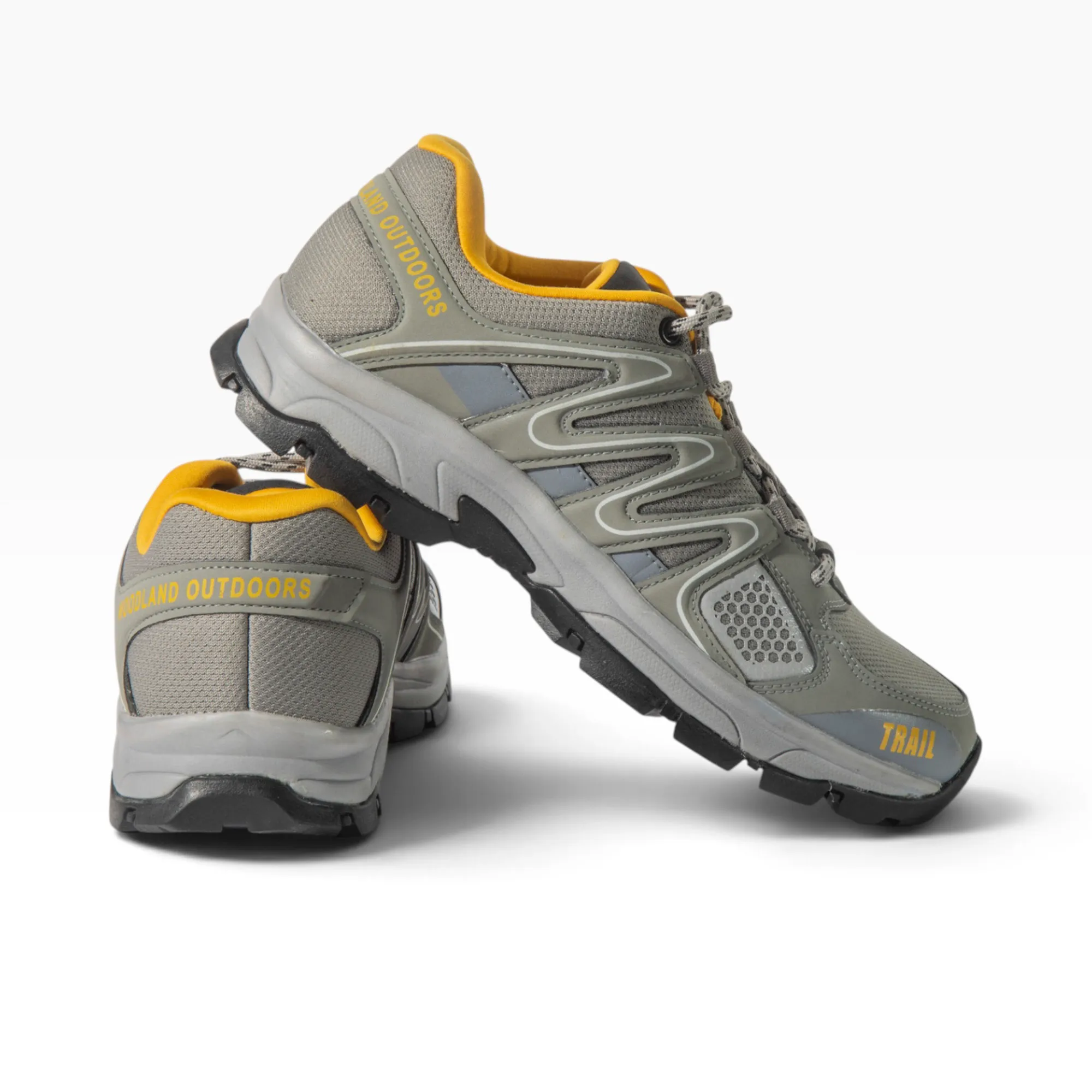 Woodland Men's Grey Trail Hike Shoes - Thumbnail 3
