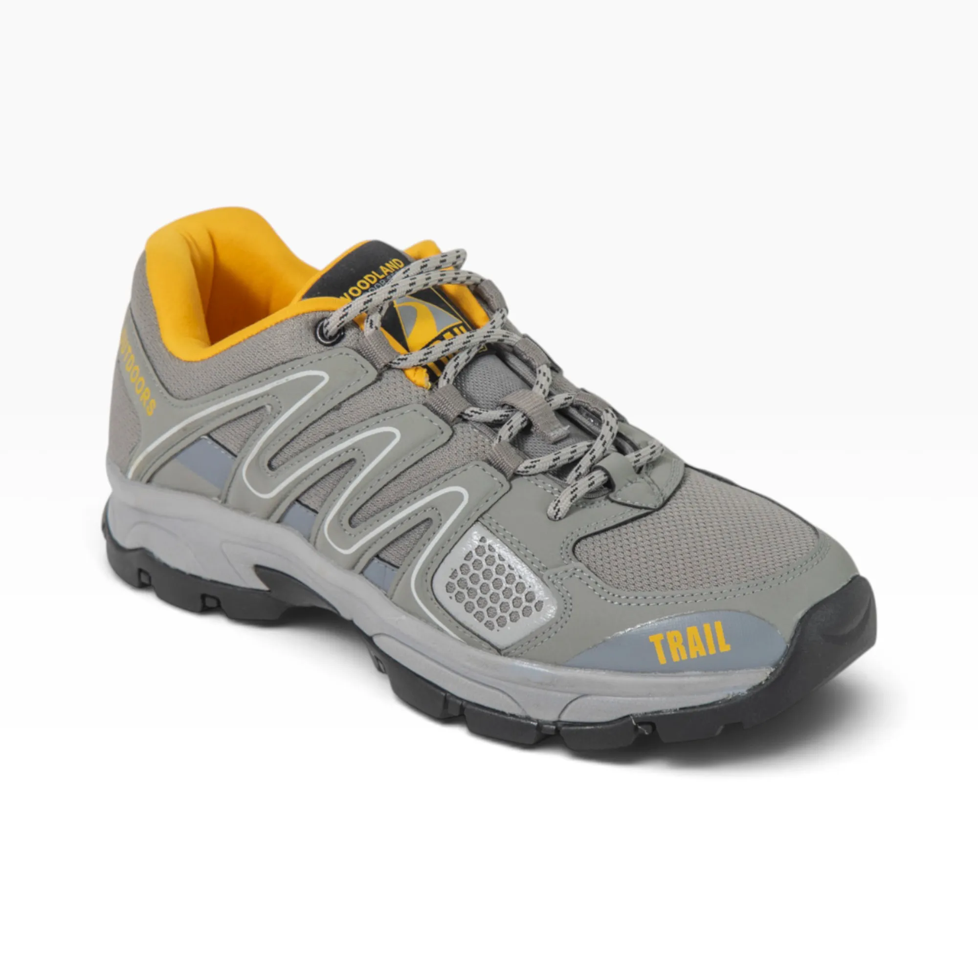 Woodland Men's Grey Trail Hike Shoes - Thumbnail 4