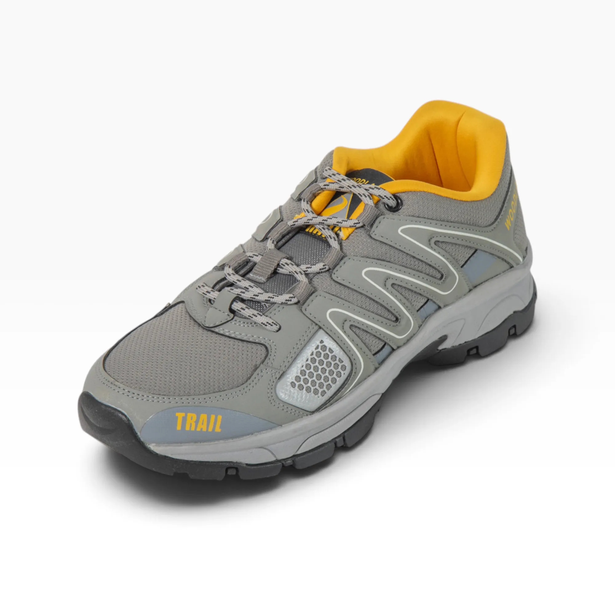 Woodland Men's Grey Trail Hike Shoes - Thumbnail 5