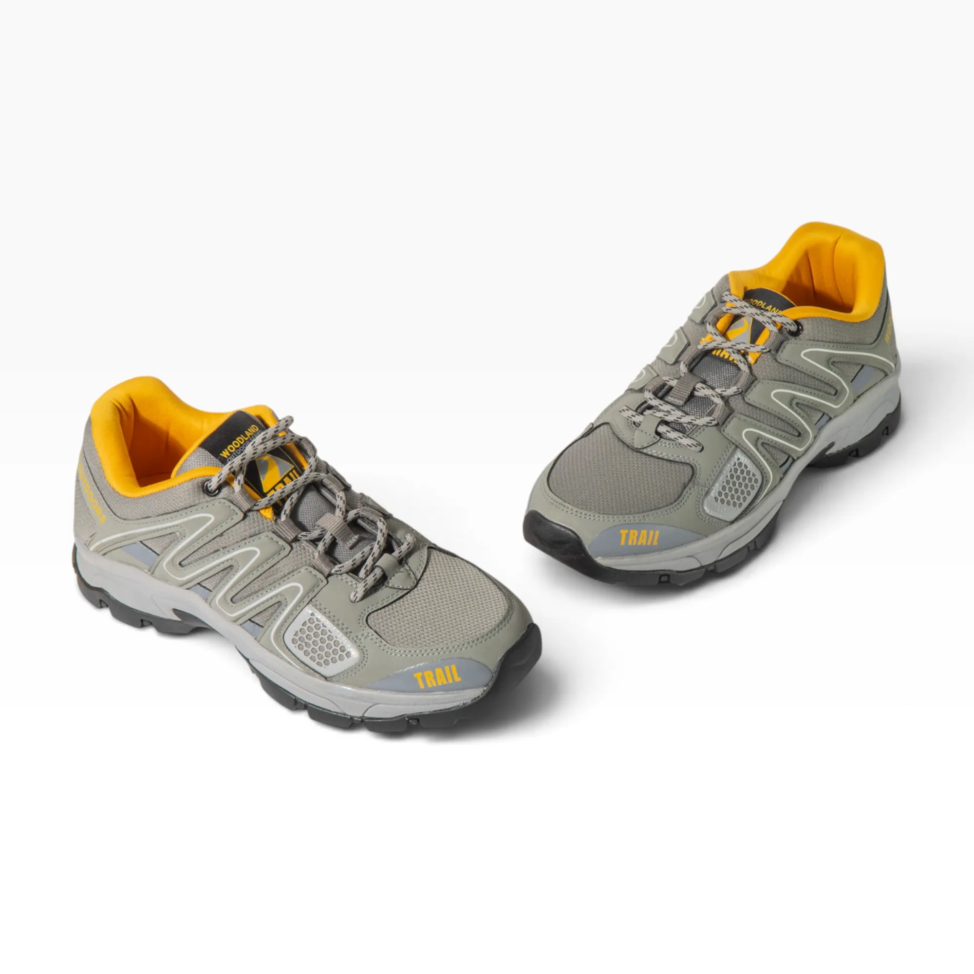 Woodland Men's Grey Trail Hike Shoes - Thumbnail 7