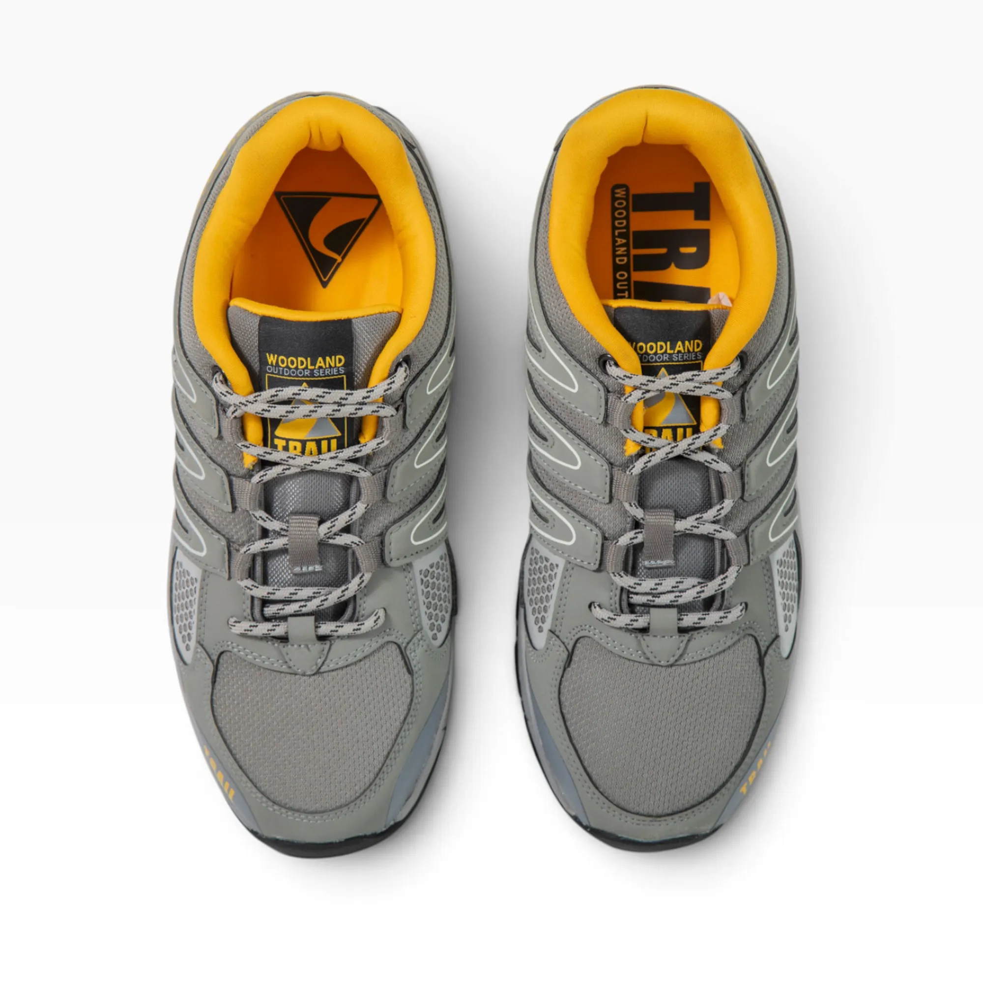 Woodland Men's Grey Trail Hike Shoes - Thumbnail 10