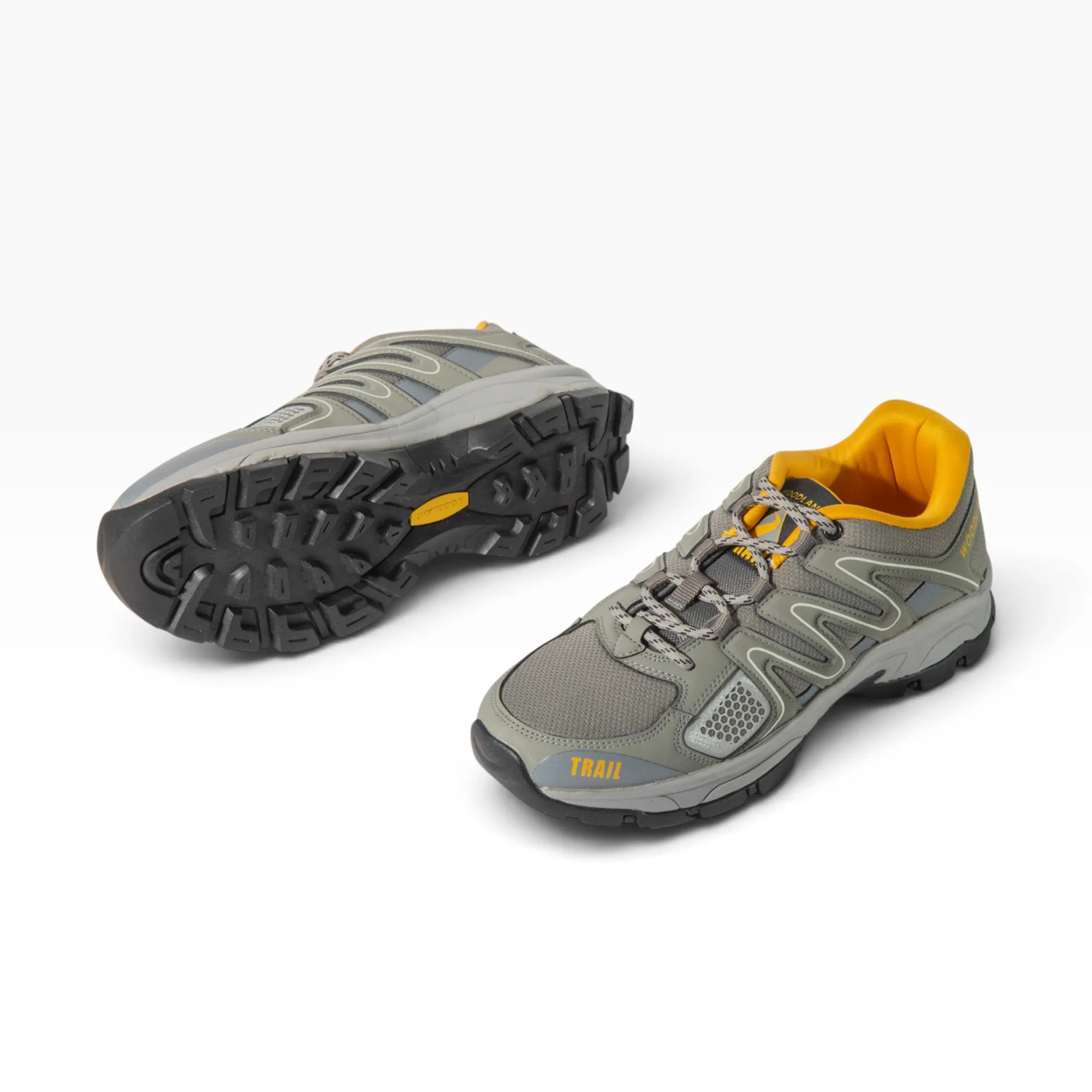 Woodland Men's Grey Trail Hike Shoes - Thumbnail 11