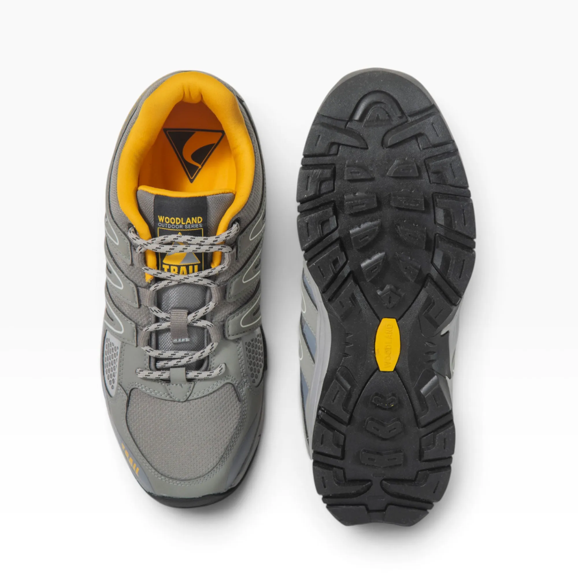 Woodland Men's Grey Trail Hike Shoes - Thumbnail 14