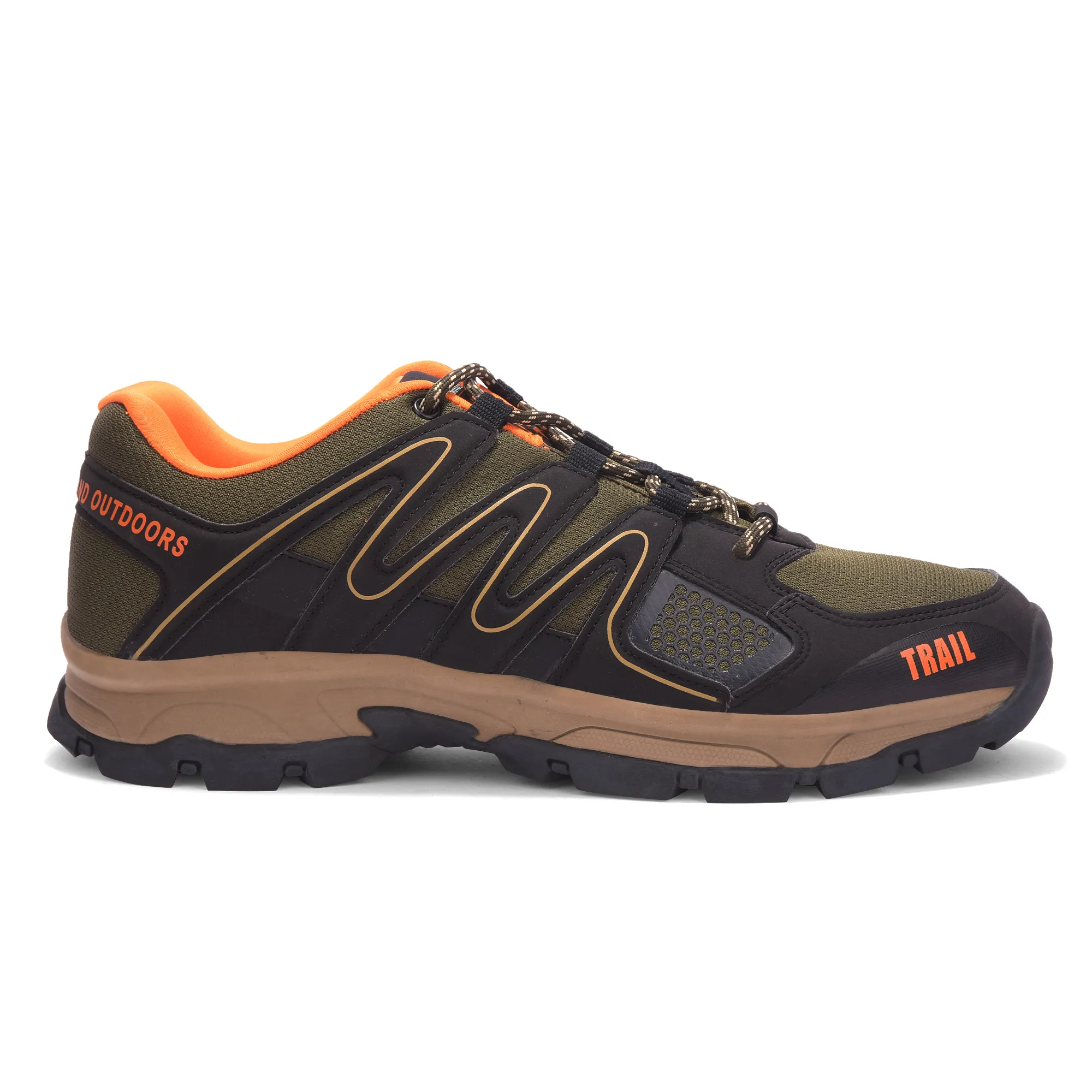 Woodland Men’s Olive Trail Hike Shoes - Thumbnail 2
