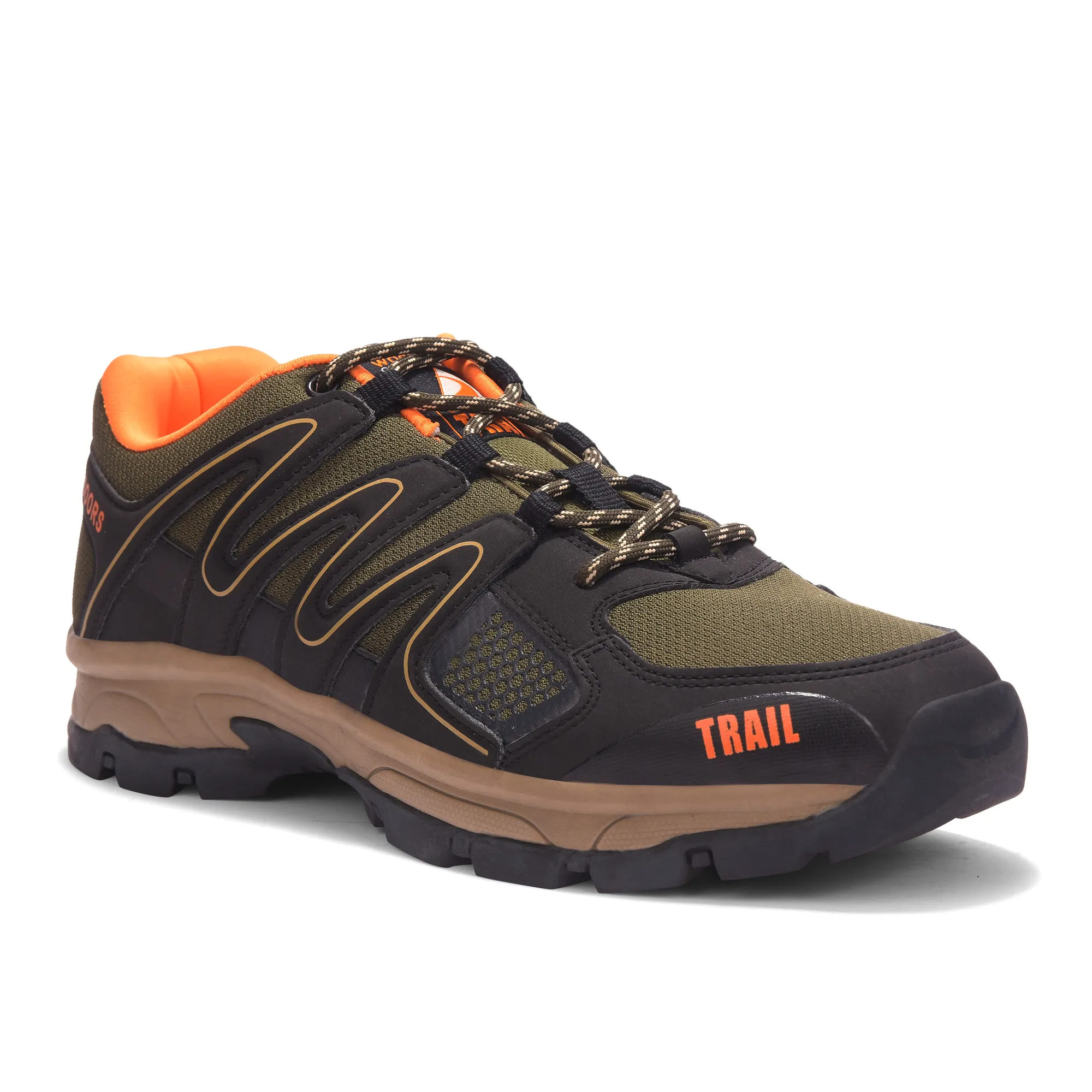Woodland Men’s Olive Trail Hike Shoes - Thumbnail 3