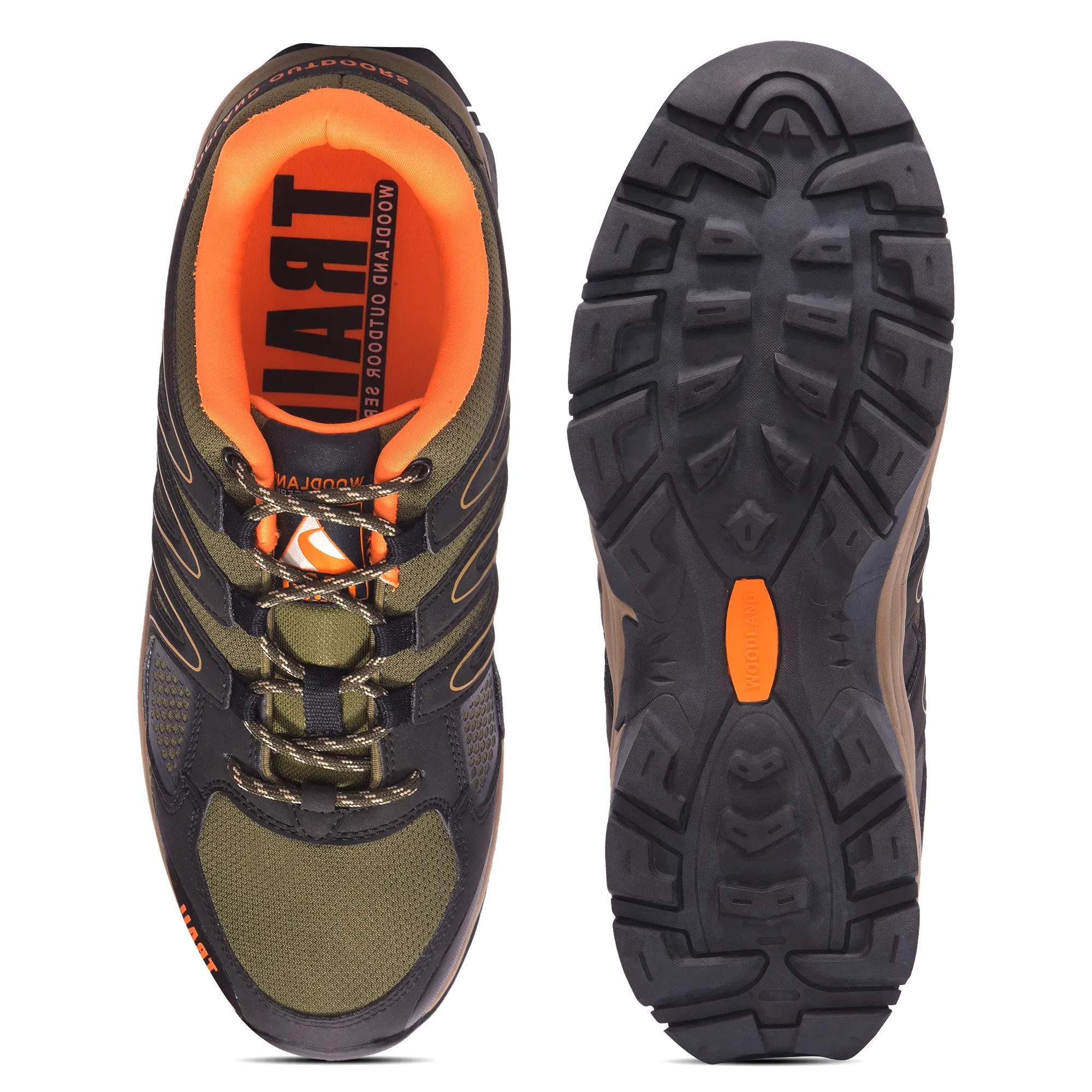 Woodland Men’s Olive Trail Hike Shoes - Thumbnail 9