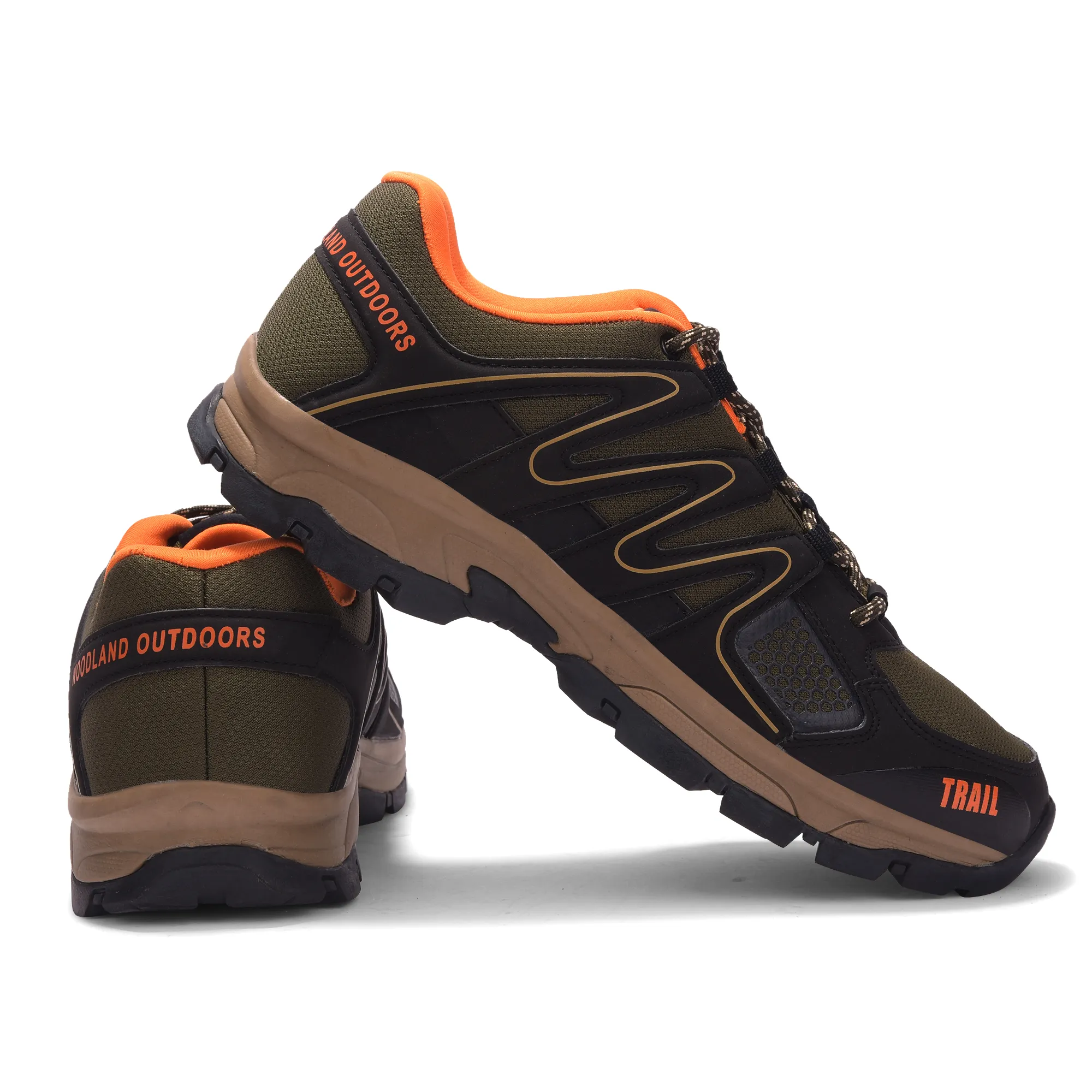 Woodland Men’s Olive Trail Hike Shoes - Thumbnail 10