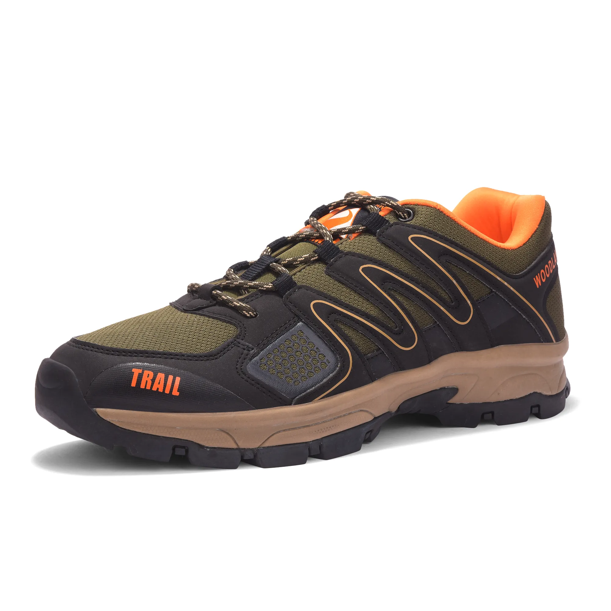 Woodland Men’s Olive Trail Hike Shoes - Thumbnail 11