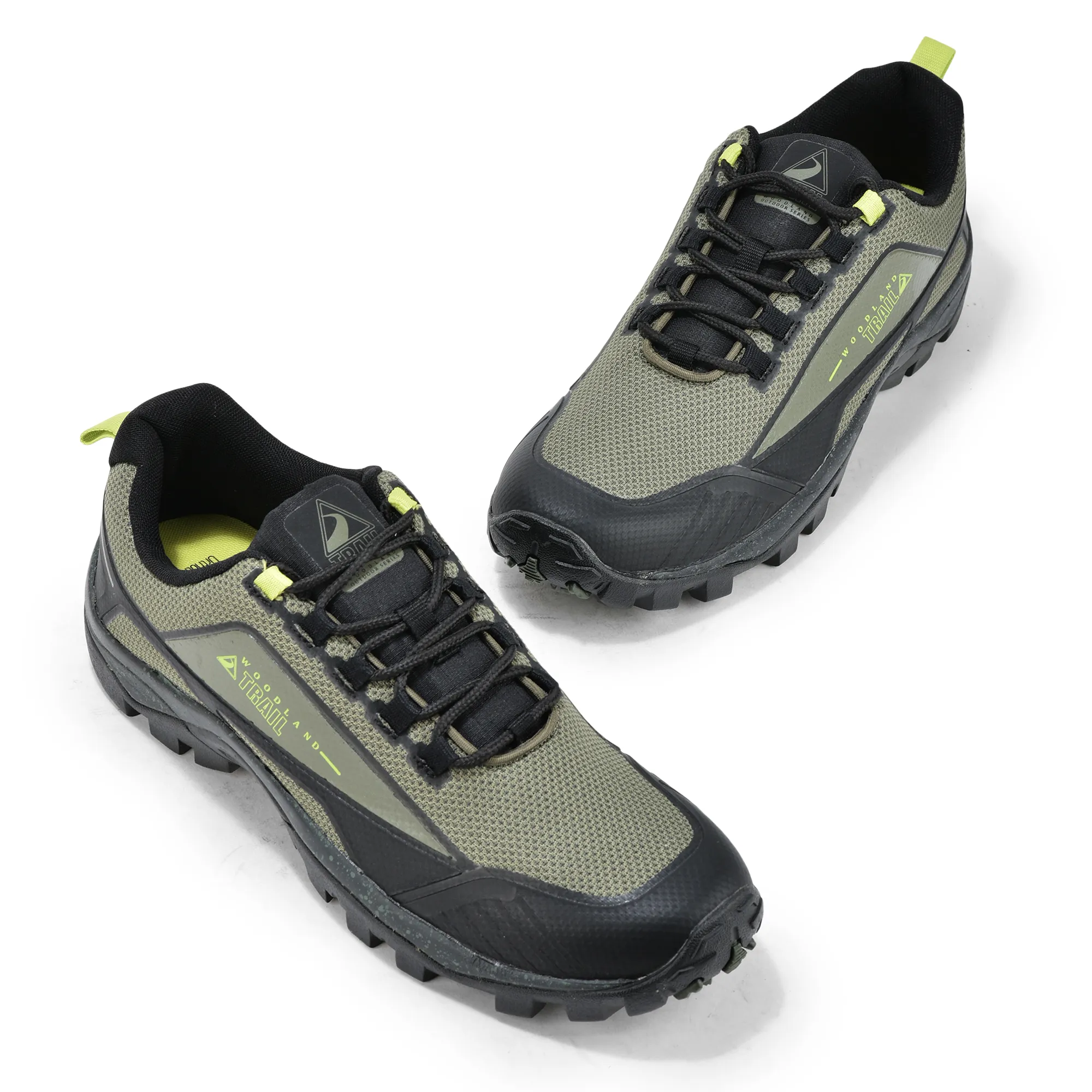 Woodland Olive Men Hiking Shoes - Thumbnail 2