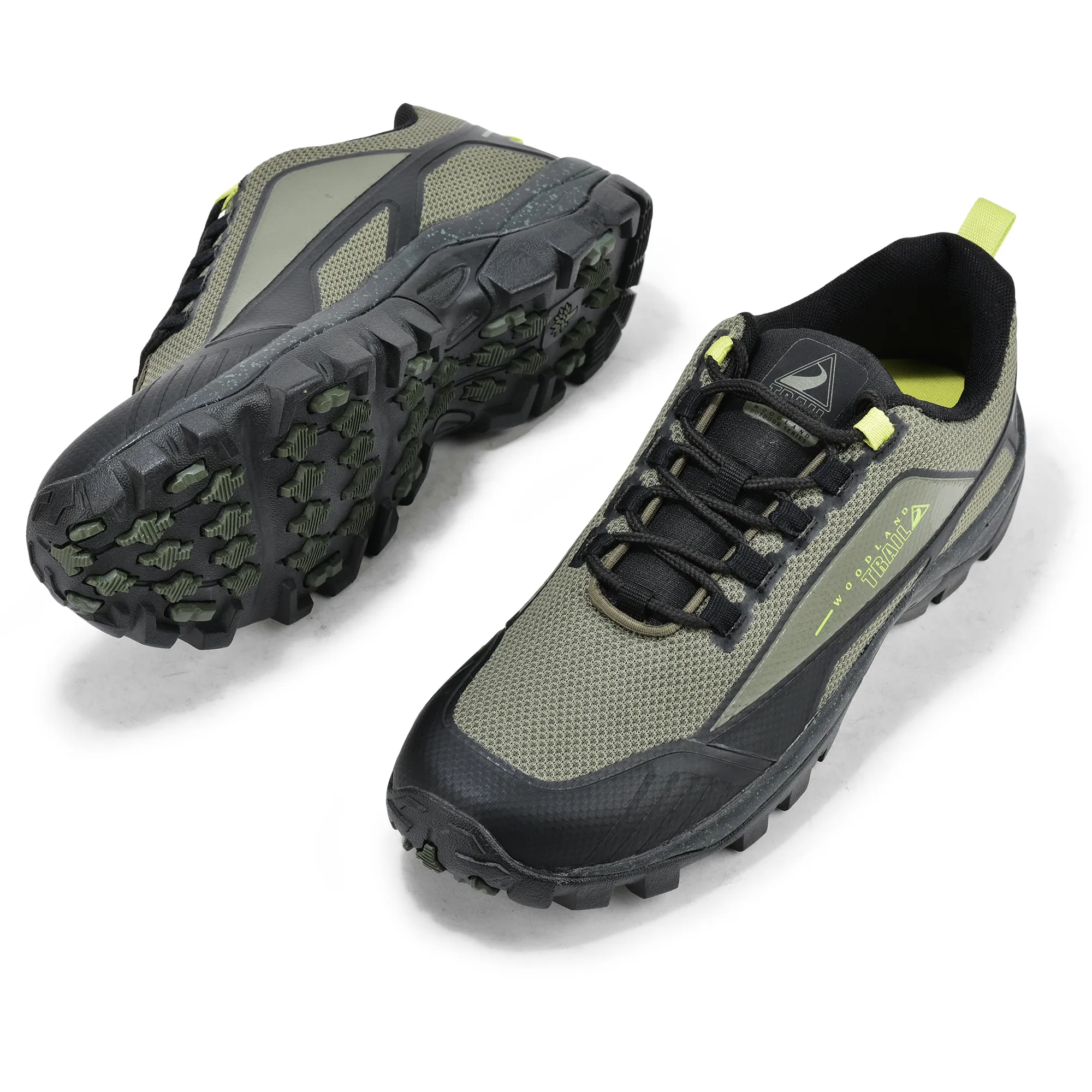 Woodland Olive Men Hiking Shoes - Thumbnail 5