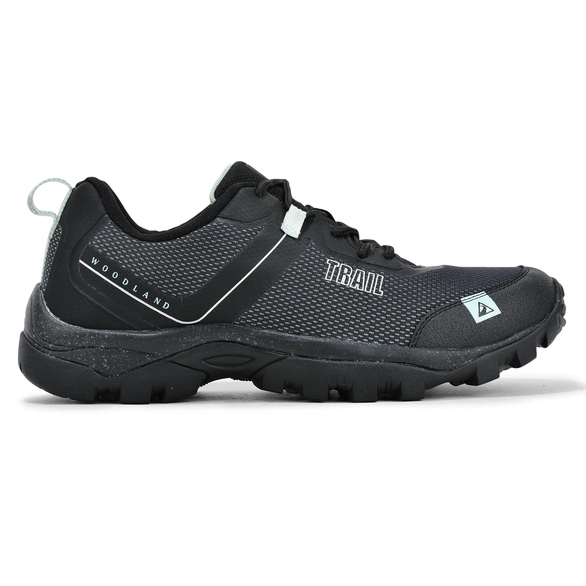 Woodland Men Black Hiking Shoes - Image 1