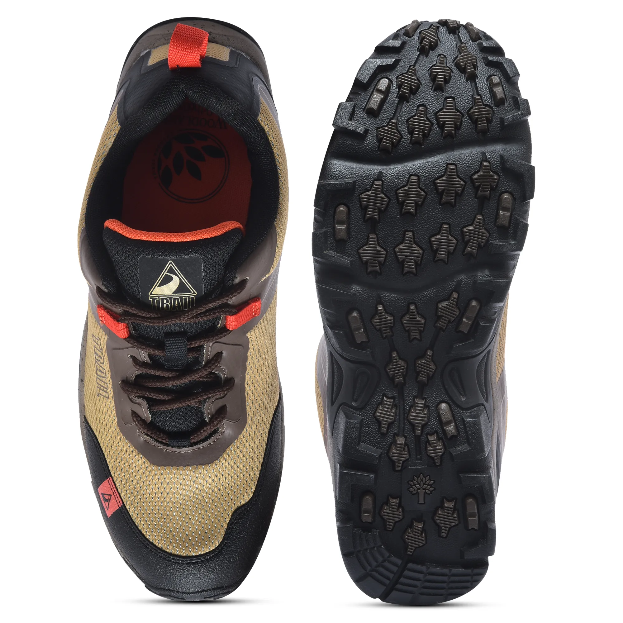 Woodland Men Camel Hiking Shoes - Thumbnail 8