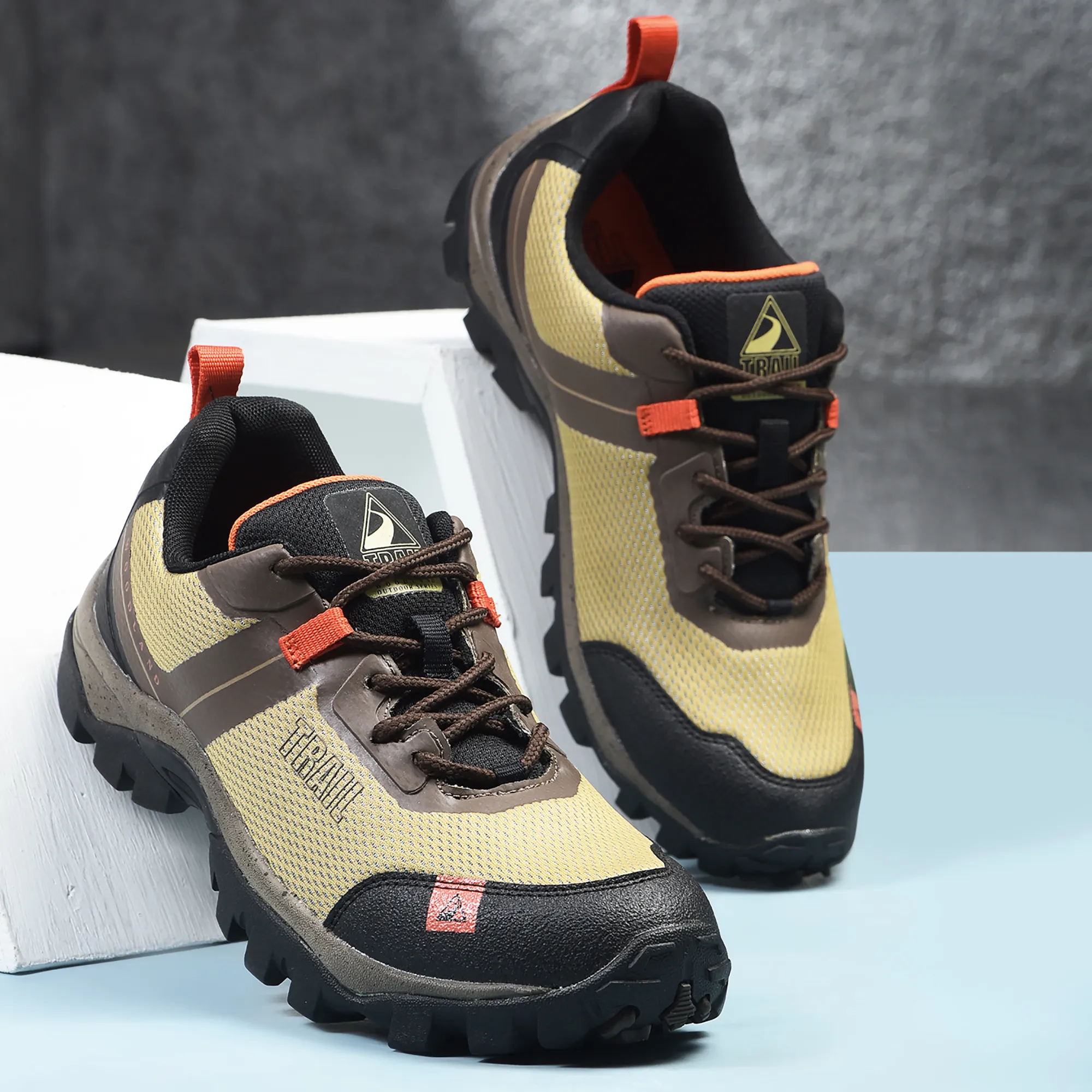 Woodland Men Camel Hiking Shoes - Thumbnail 9