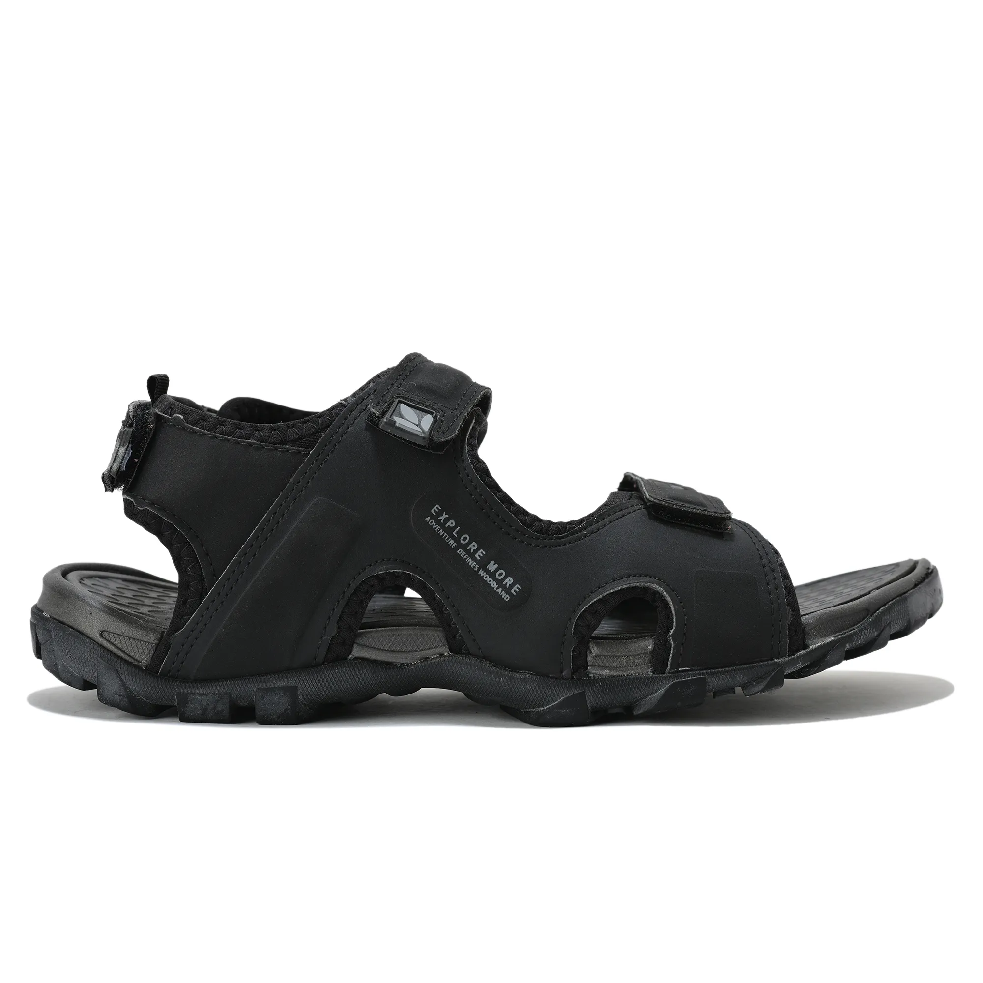 Woodland Men Black Sports Sandals - Thumbnail 2