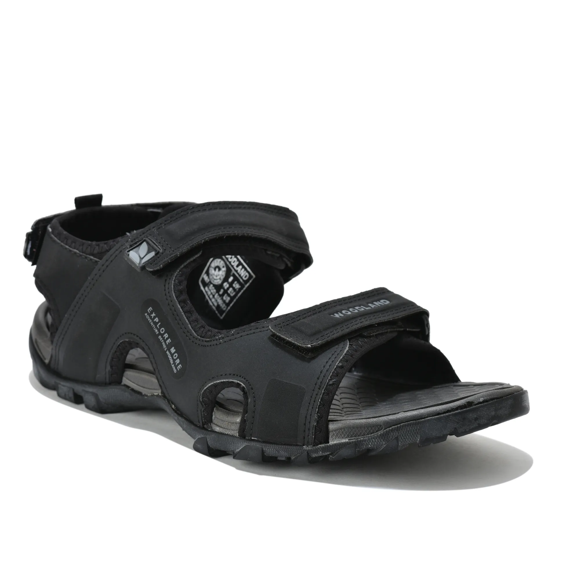 Woodland Men Black Sports Sandals - Thumbnail 3