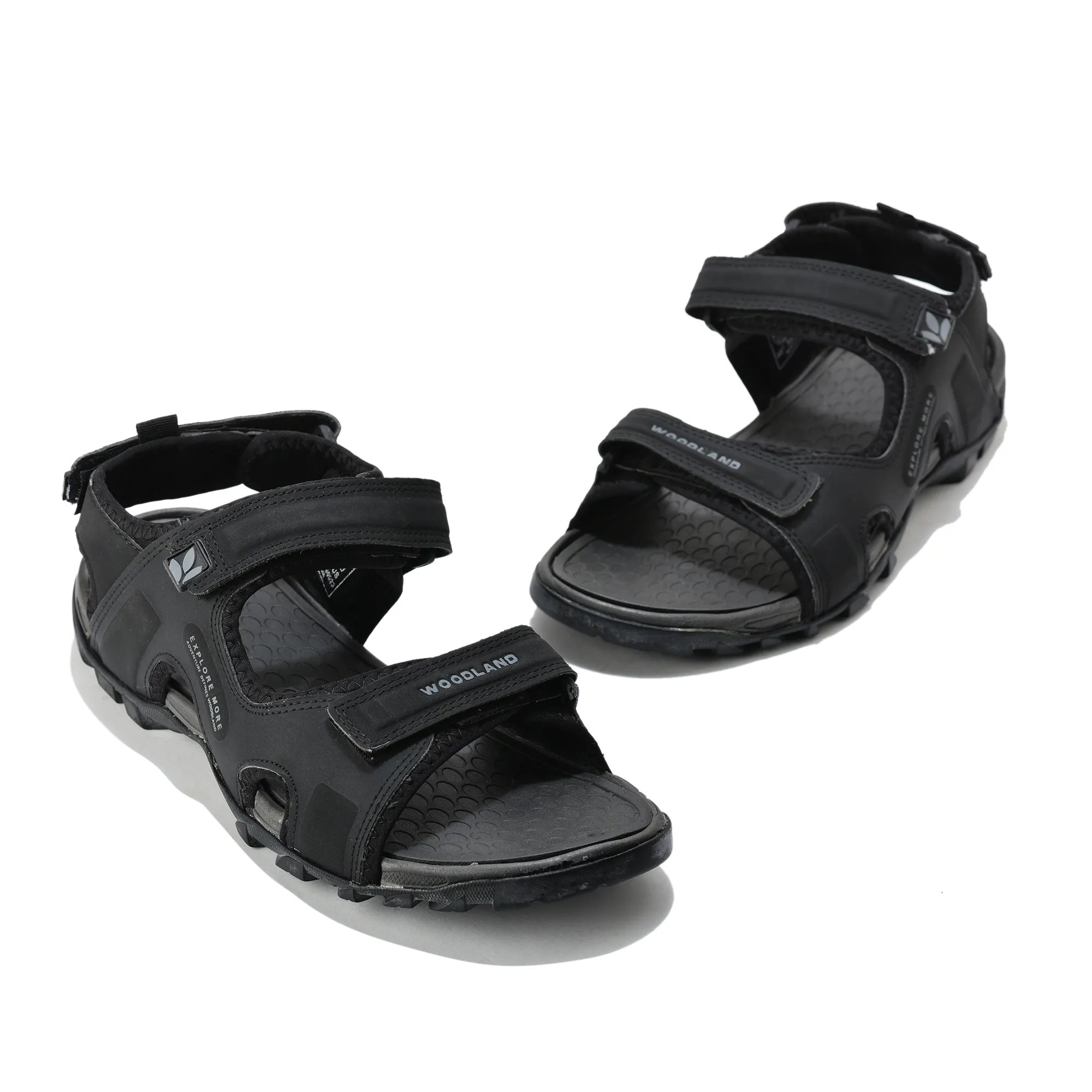 Woodland Men Black Sports Sandals - Thumbnail 4