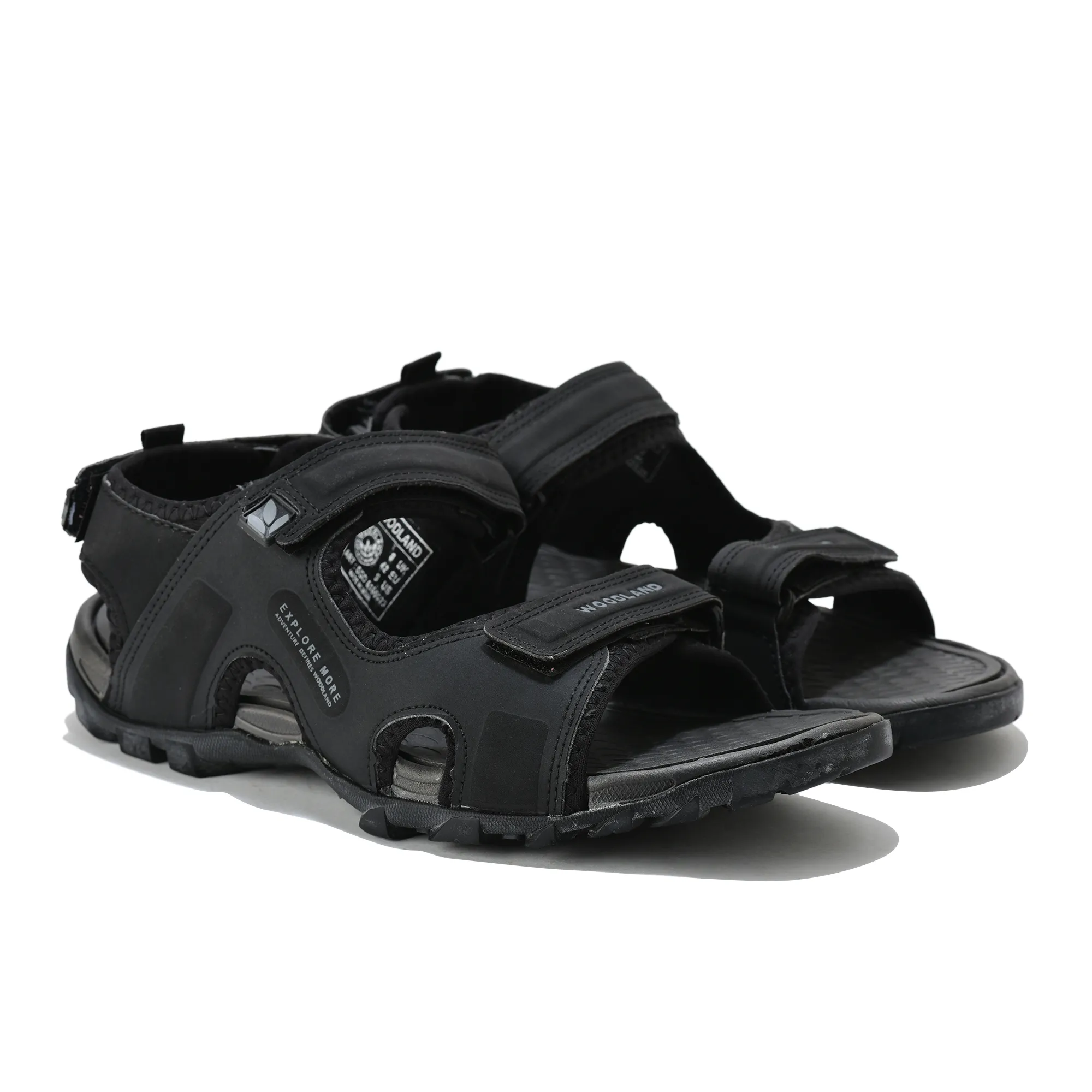 Woodland Men Black Sports Sandals - Thumbnail 8