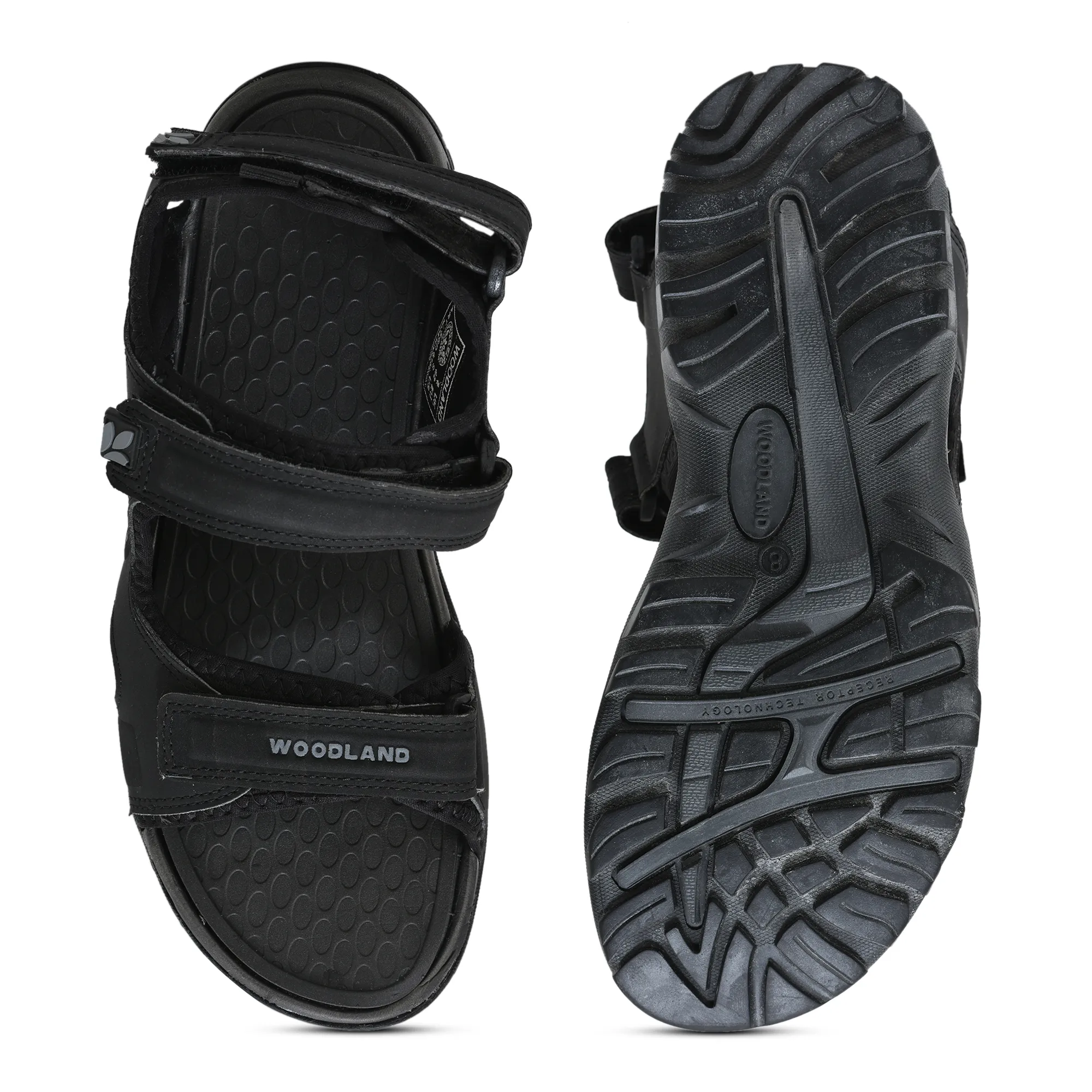 Woodland Men Black Sports Sandals - Thumbnail 9