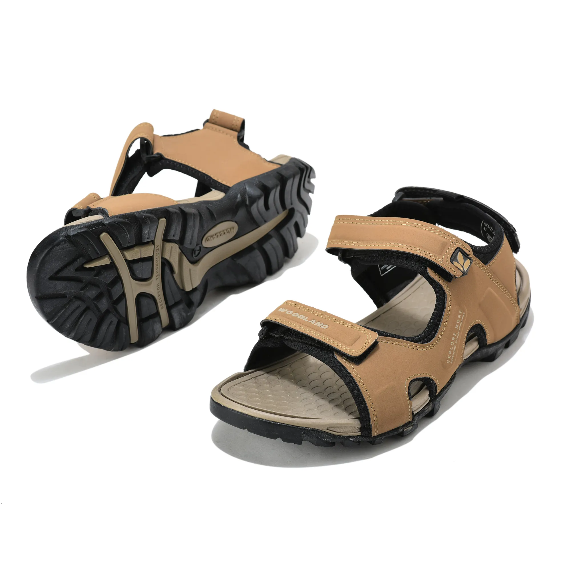 Woodland Men Camel  Sports Sandals - Thumbnail 6