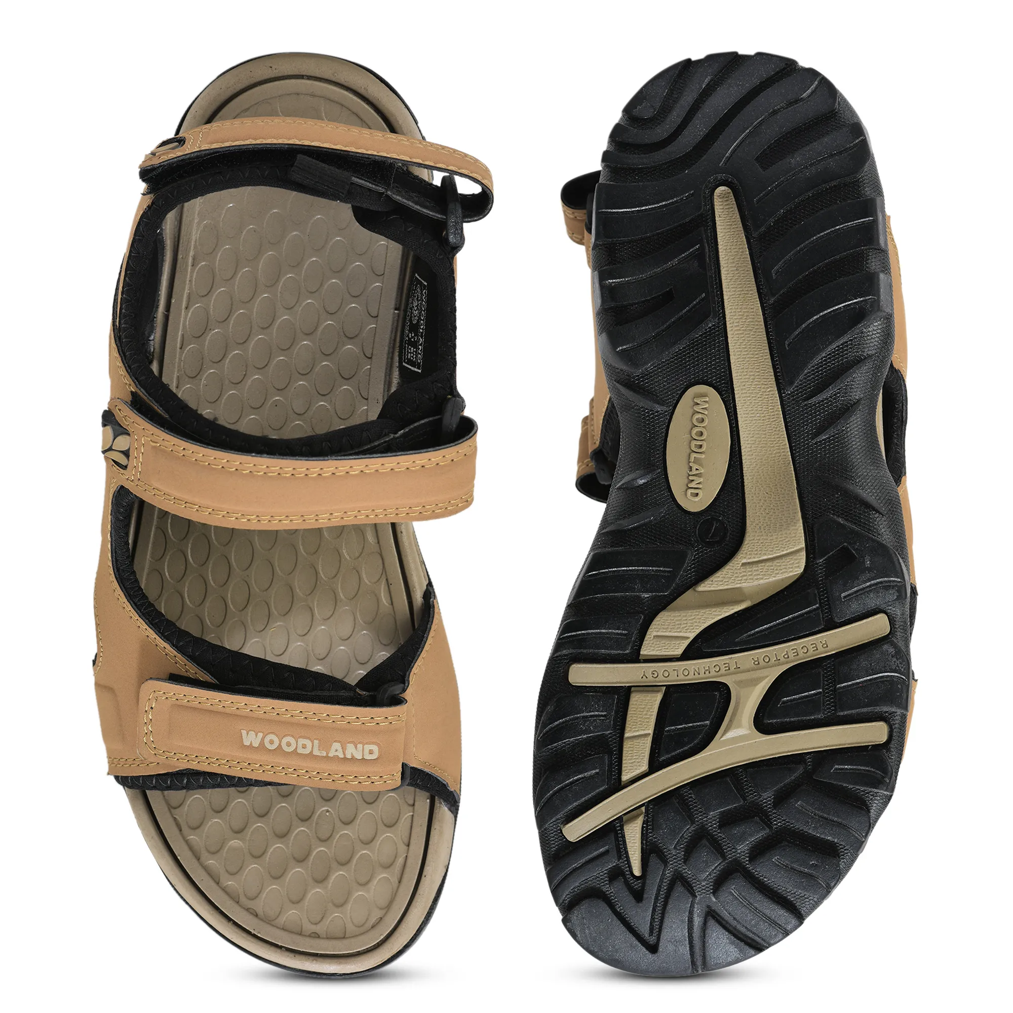 Woodland Men Camel  Sports Sandals - Thumbnail 9
