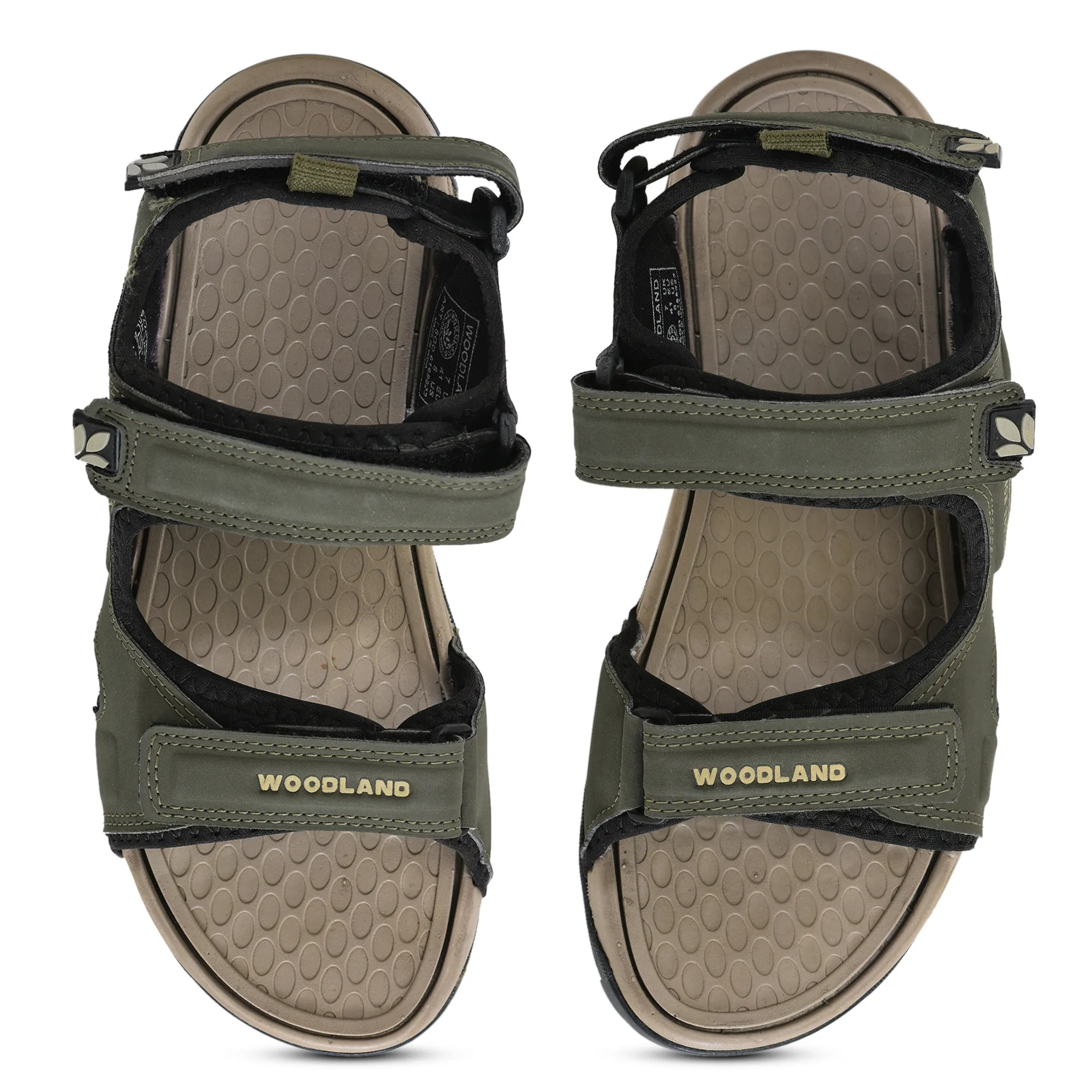 Woodland Men Olive Grreen Sports Sandals - Thumbnail 5