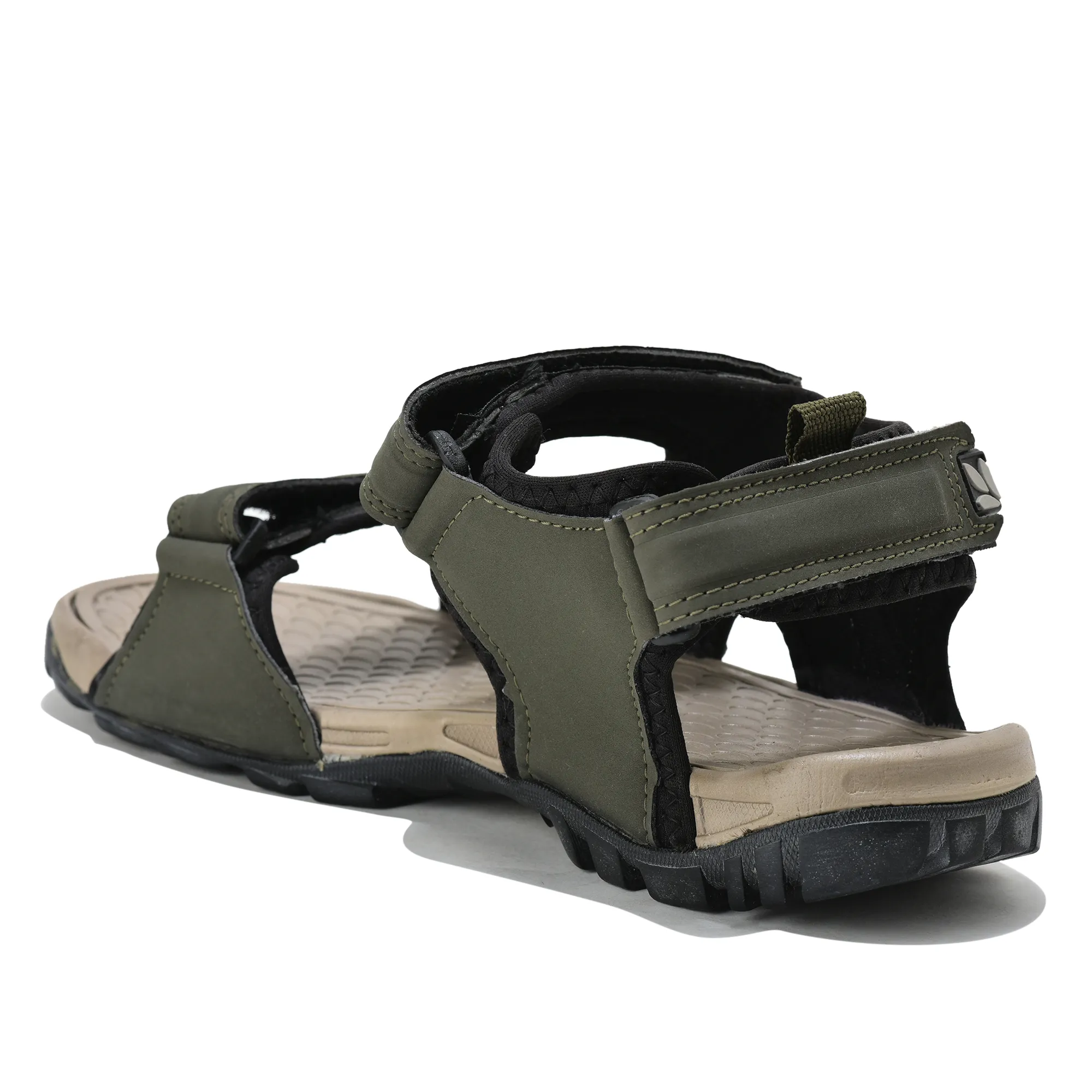 Woodland Men Olive Grreen Sports Sandals - Thumbnail 7