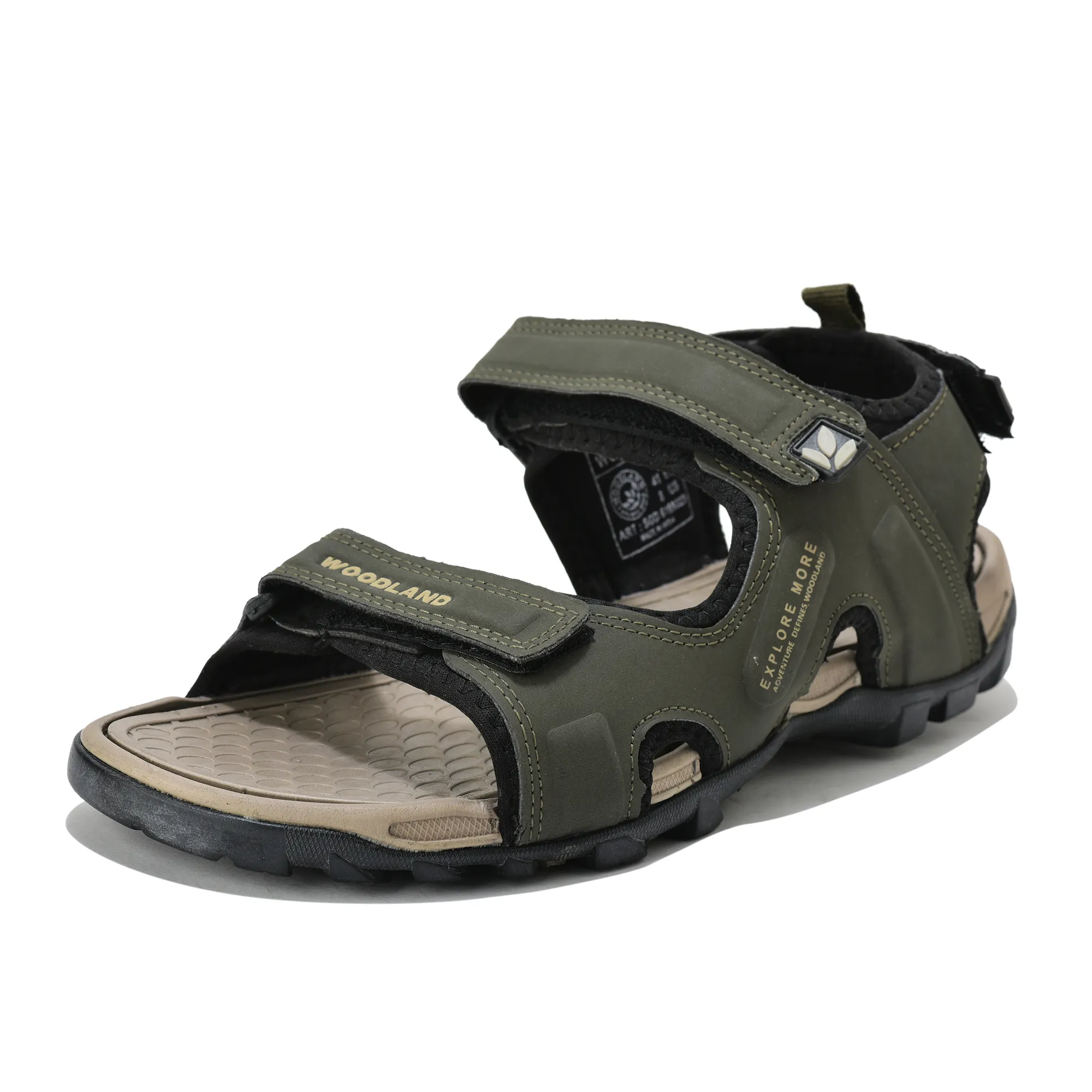 Woodland Men Olive Grreen Sports Sandals - Thumbnail 11