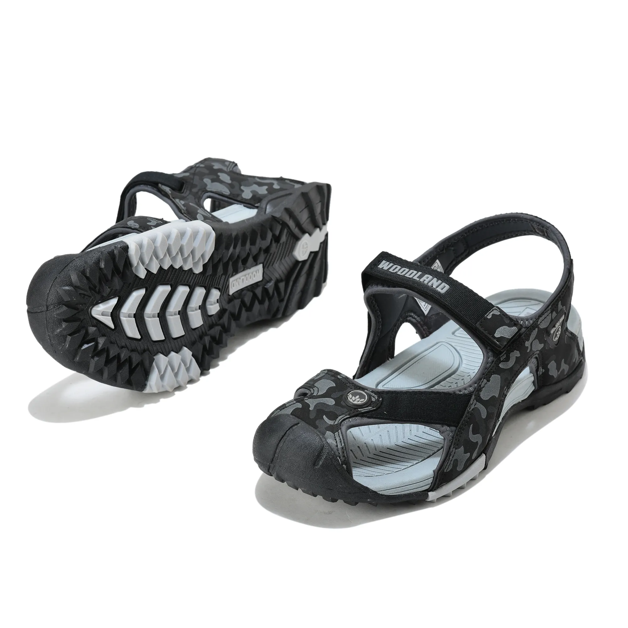 Woodland Adventure Grid Grey Sports Sandals - Thumbnail 6