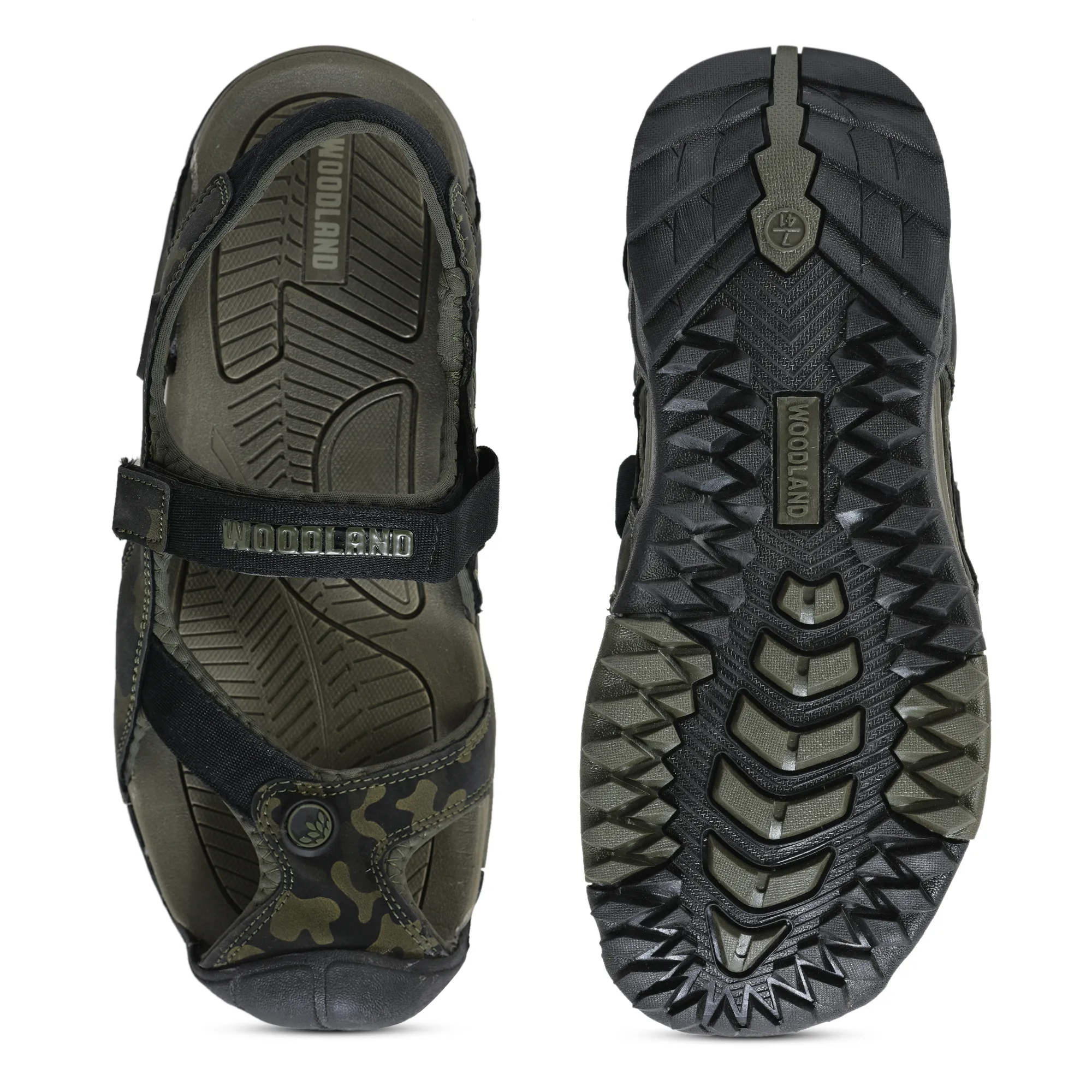 Woodland Adventure Grid Olive Sports Sandals - Thumbnail 9