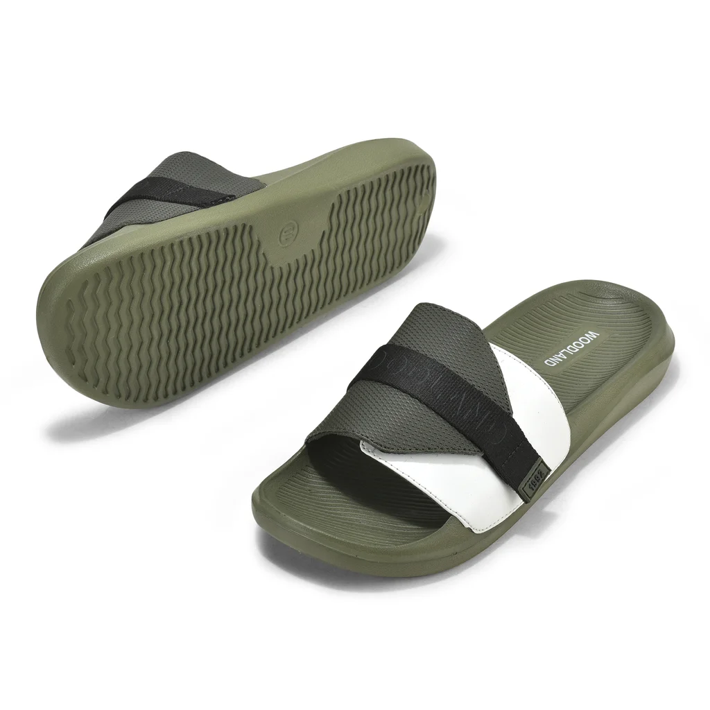 Olive Mens Slipper Slider - Thumbnail 4